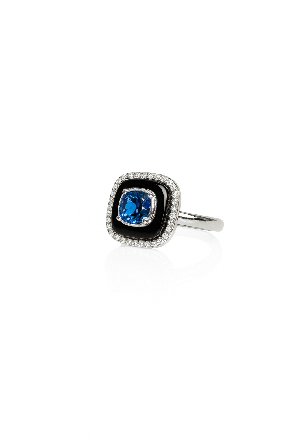 Petite Cushion Cut Halo Ring