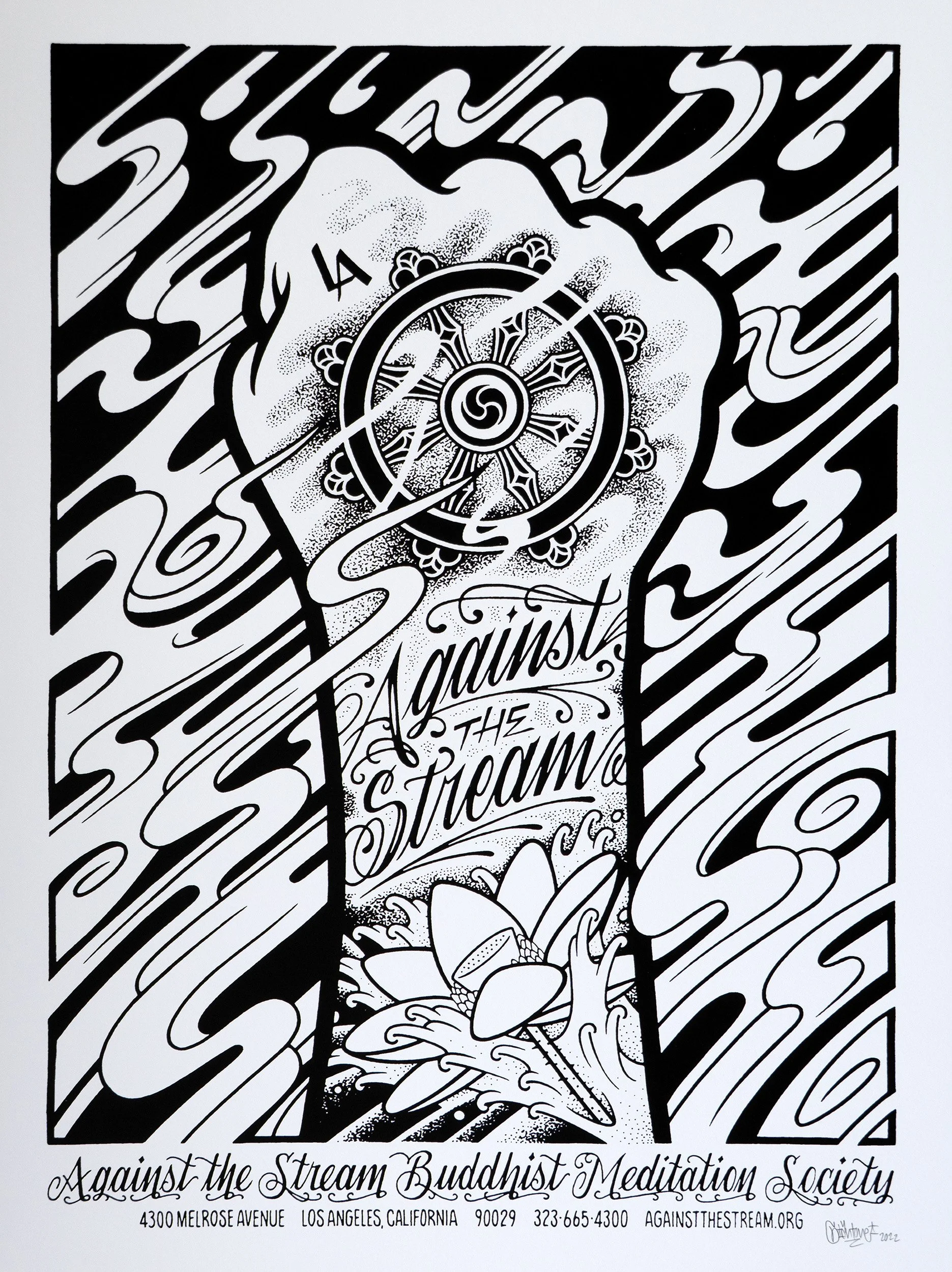 Mike Giant-Against The Stream Screenprint