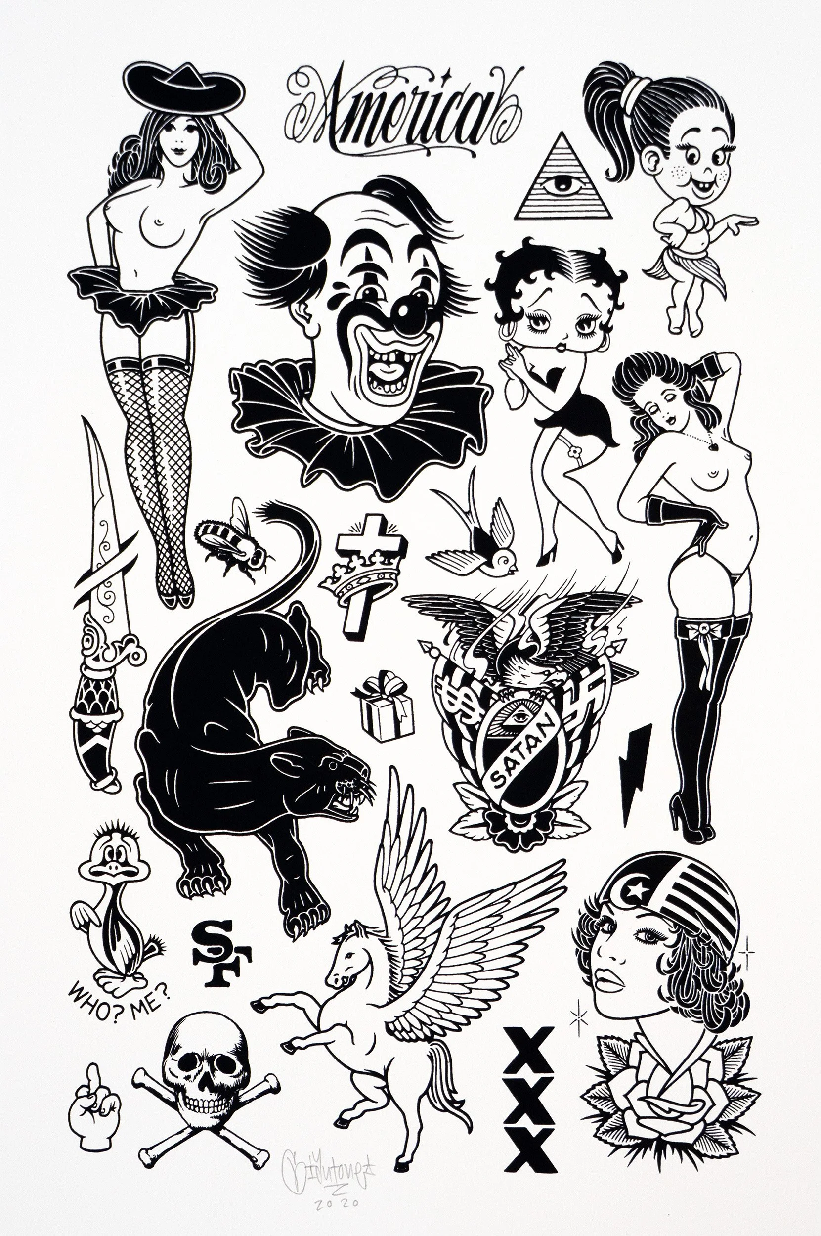 Mike Giant-America Screenprint