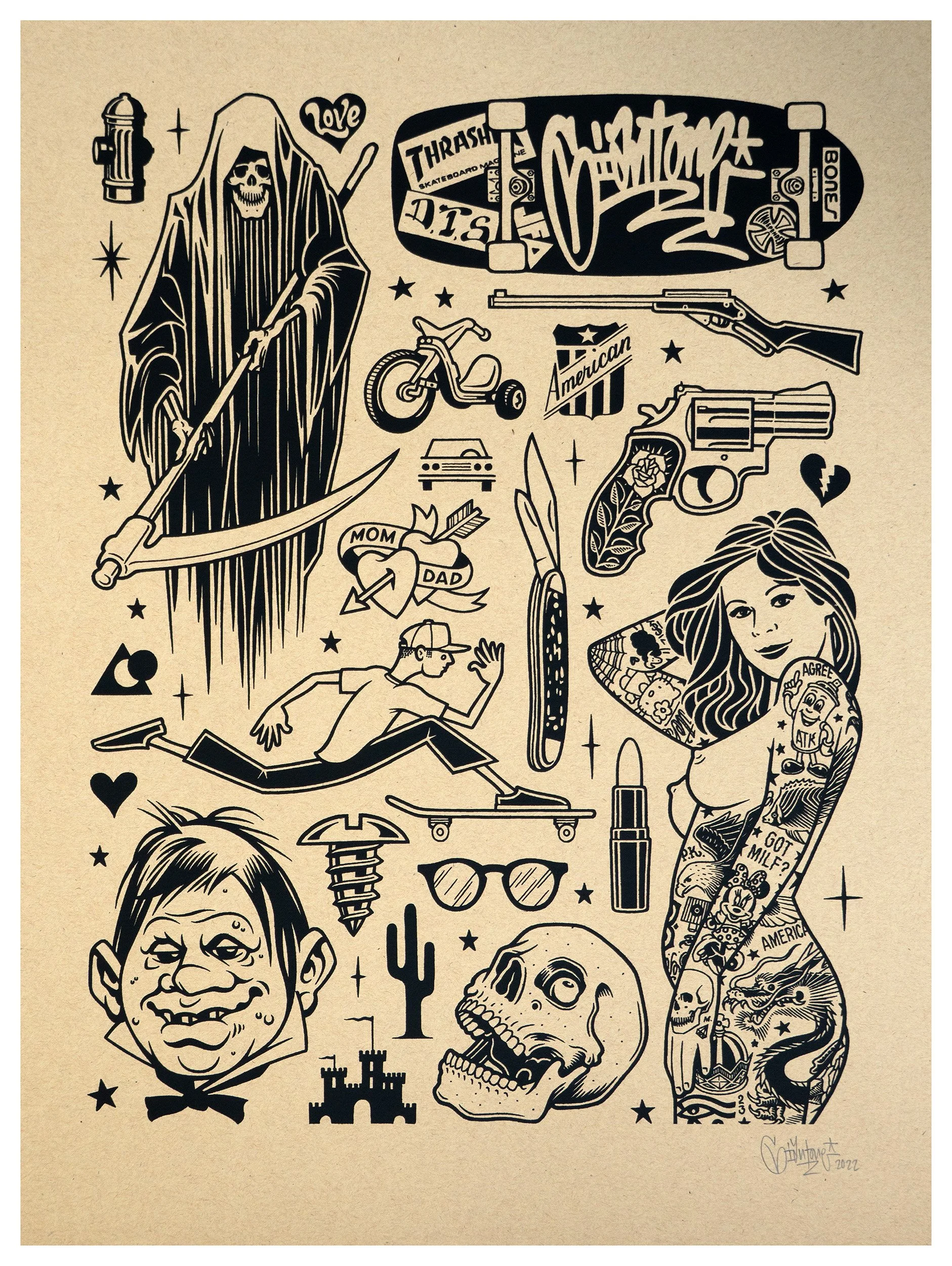 Mike Giant-Reaper Screenprint