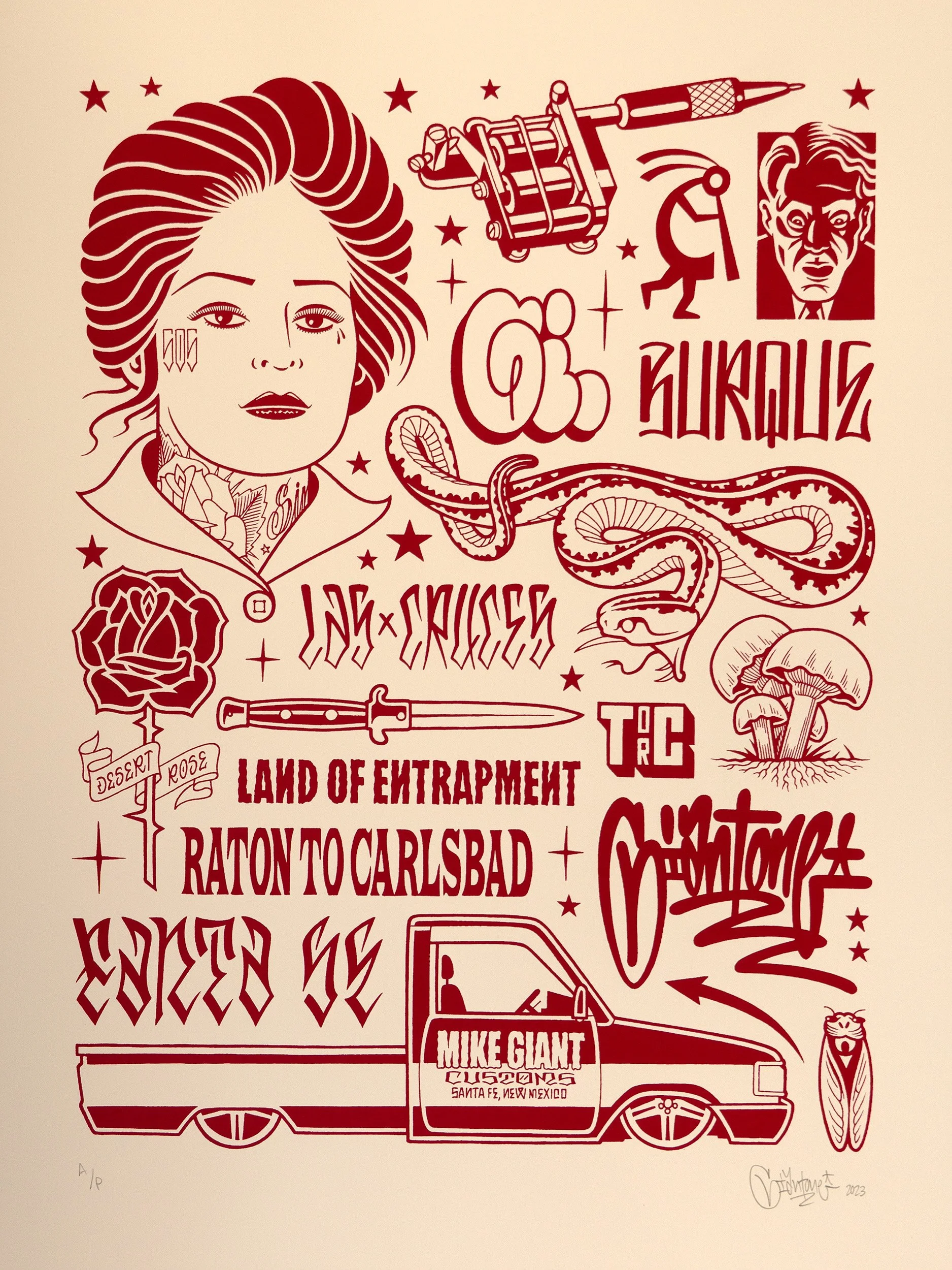 Mike Giant-Las Cruces Screenprint