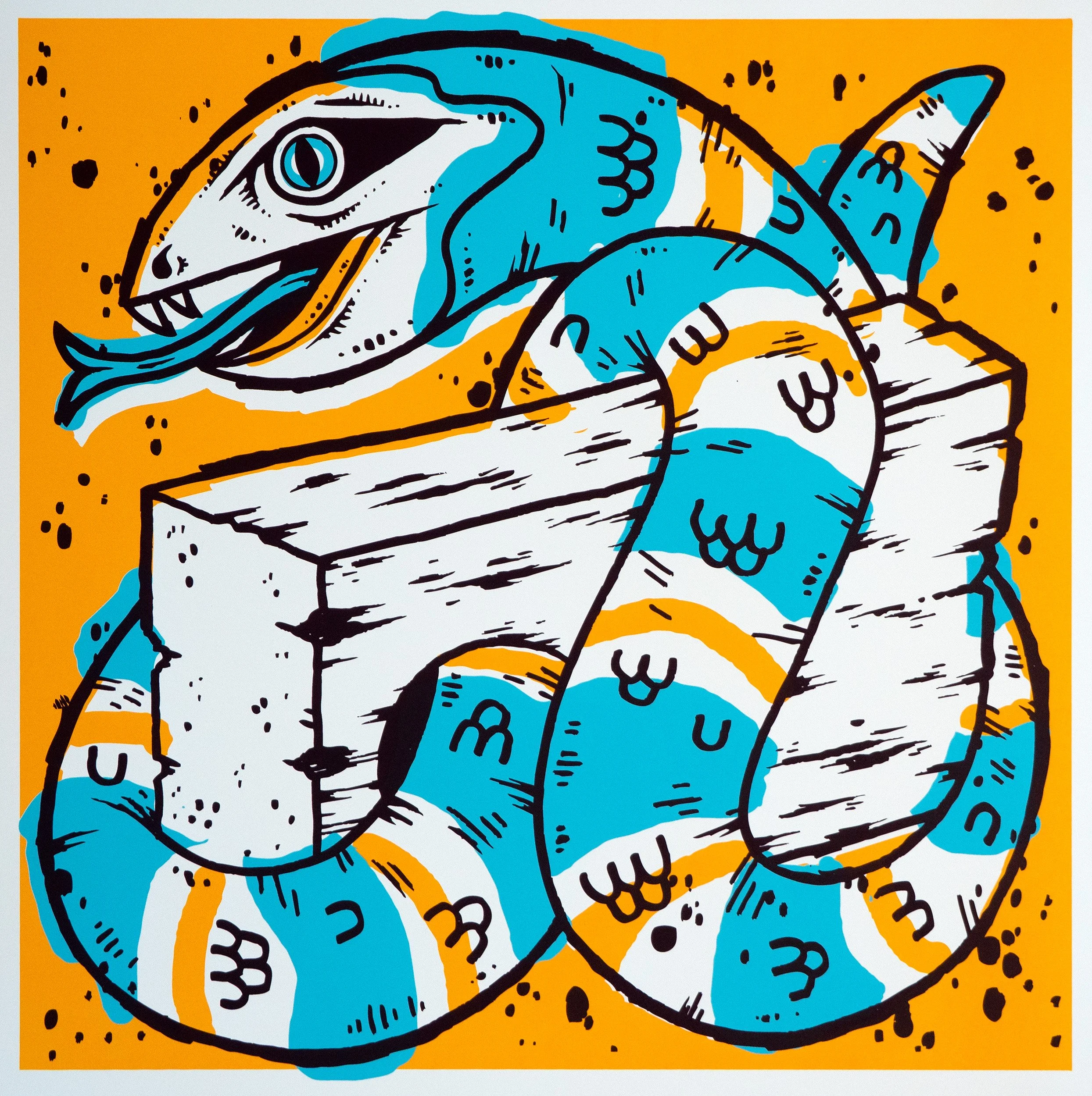 Michael Sieben-Snake Screenprint