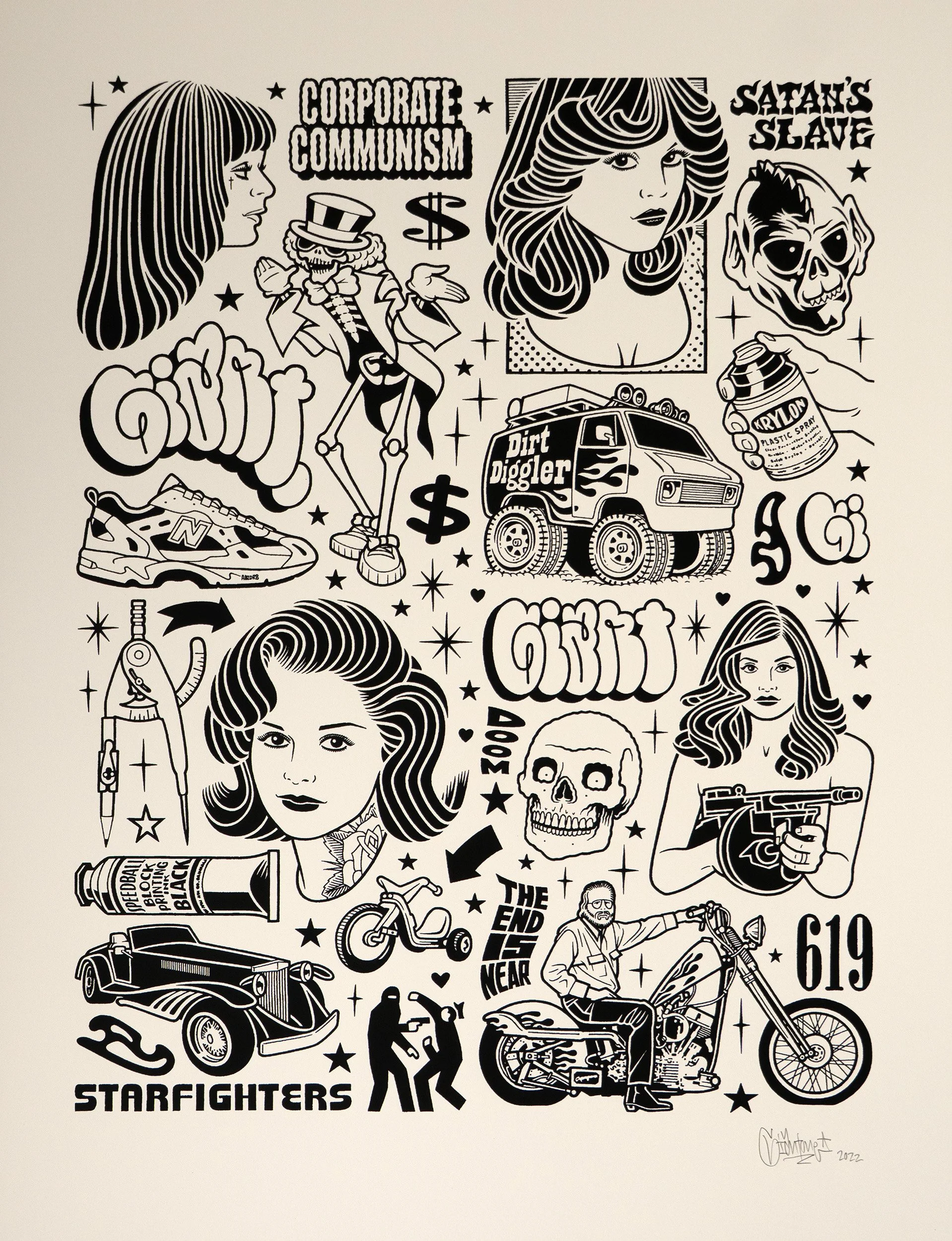 Mike Giant-Satan's Slave Screenprint