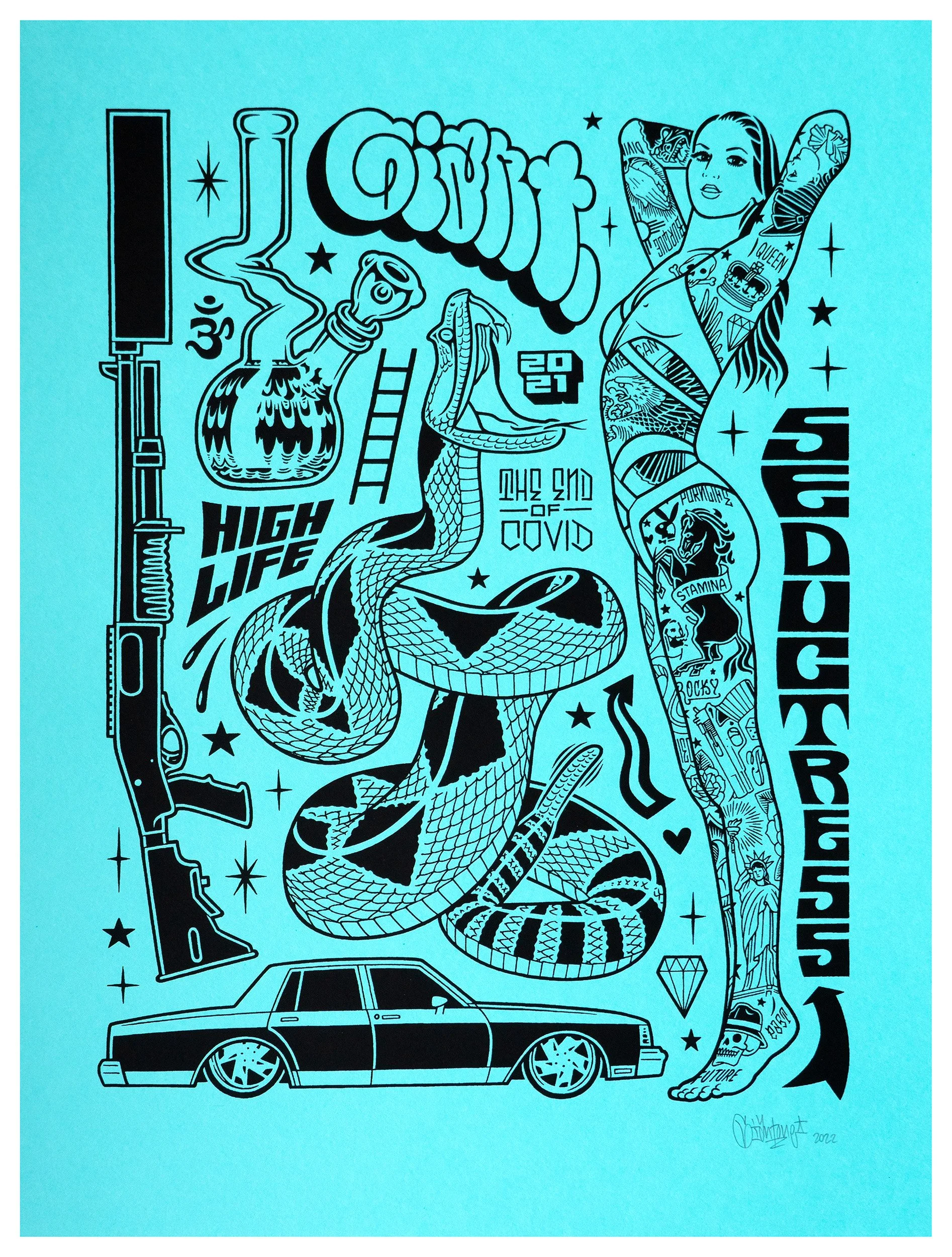 Mike Giant-Seductress Screenprint