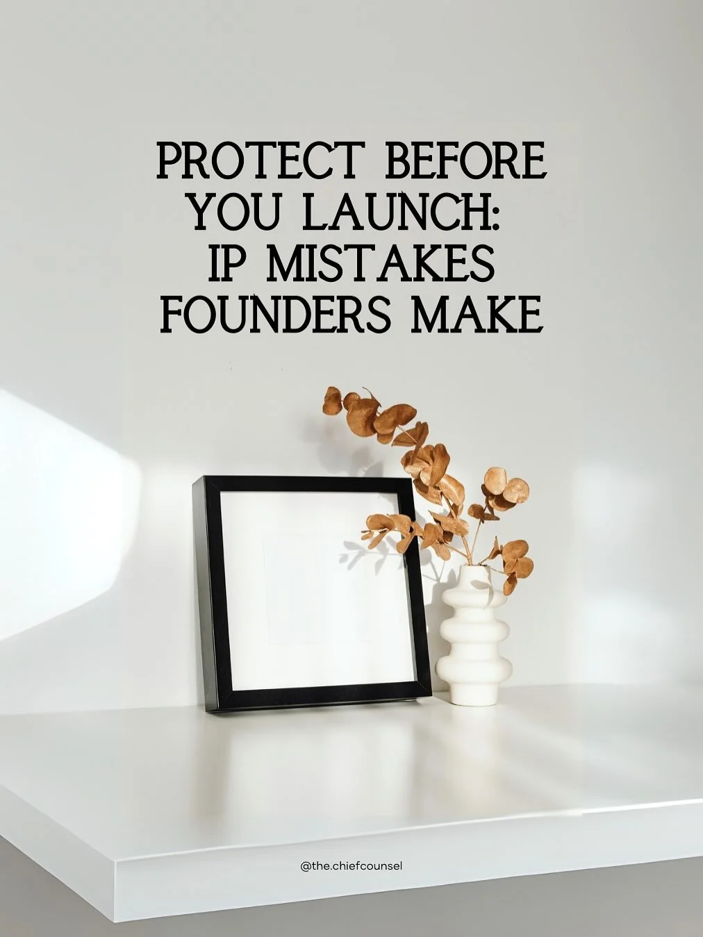 You&rsquo;ve invested your time, money, and vision.
Without IP protection, it can all disappear overnight.
Trademarks. Copyrights. Patents. Know them. Use them.&nbsp;

#TheChiefCounsel #FractionalGC #FractionalGeneralCounsel #IPProtection #ProtectBef