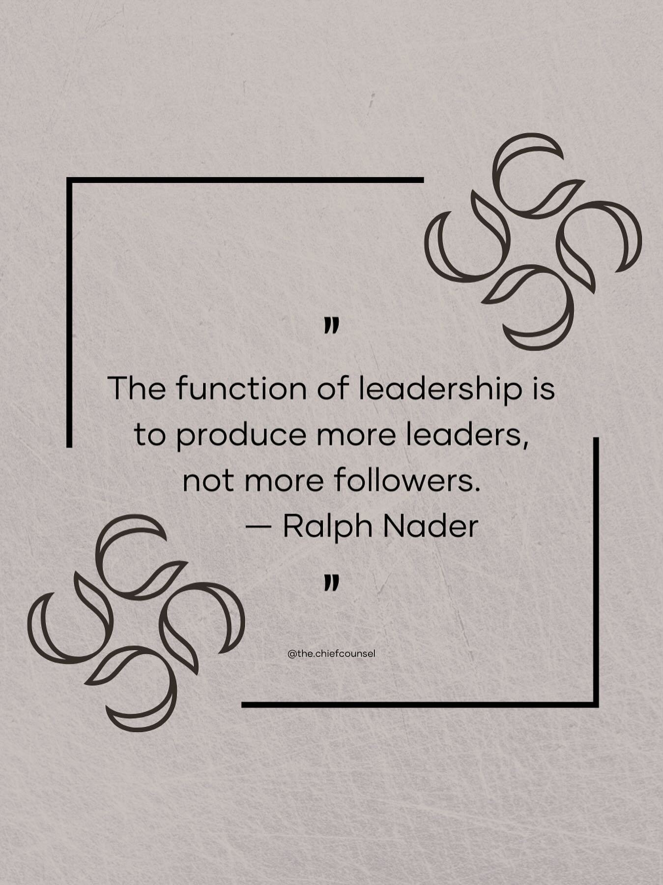 True leadership empowers others to lead not just to follow.

#TheChiefCounsel #FractionalGC #FractionalGeneralCounsel #Leadership #GrowthMindset #InspiringLeaders