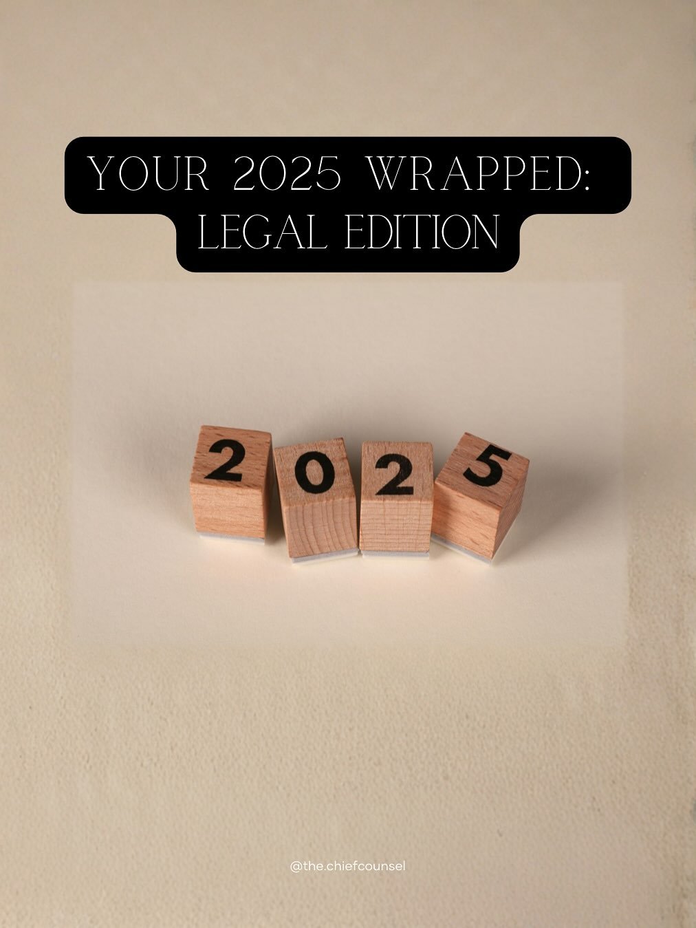 Your year at a glance. What worked, what wobbled, and your path to growth in 2026.

#TheChiefCounsel #FractionalGC #FractionalGenerealCounsel #2025Wrapped #LegalEdition #FounderLaw #StartupStrategy #ScaleSmart #LegalClarity