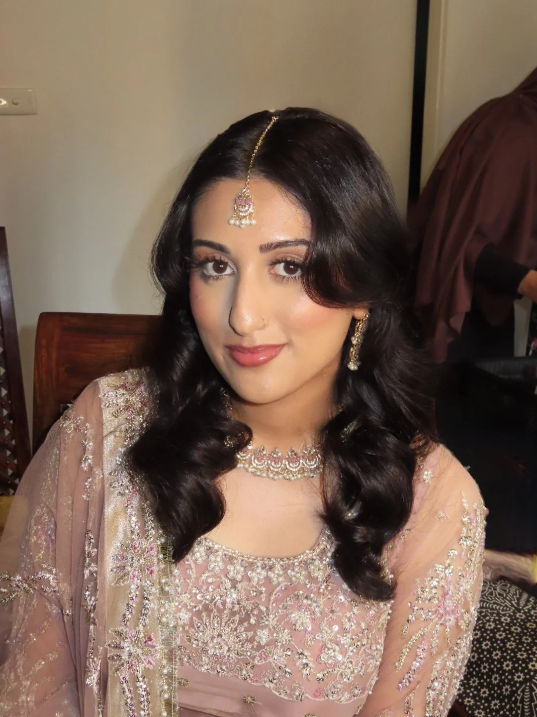 Soft glam bridal makeup look. 