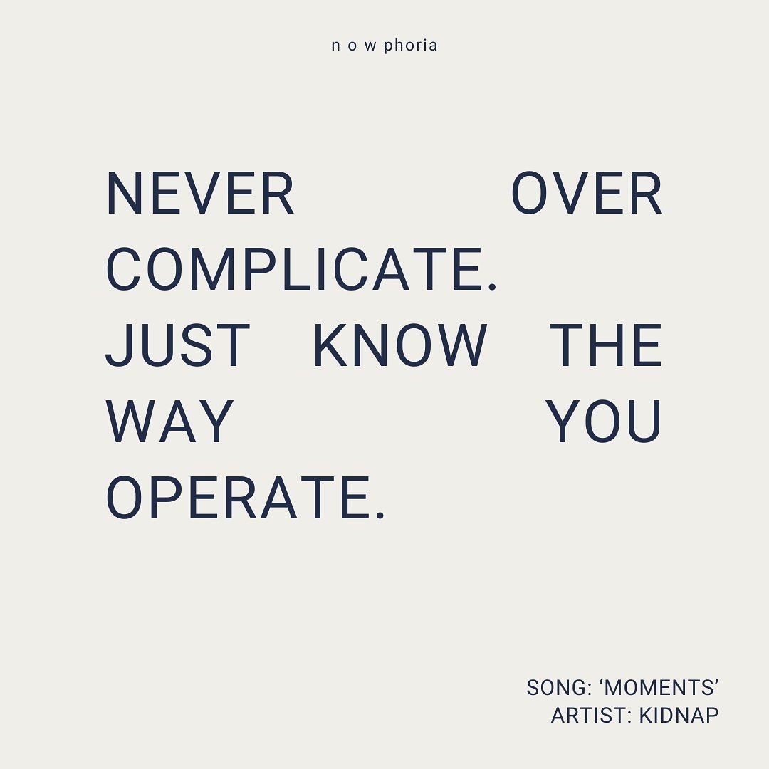 Keep it simple, know thyself. 

#nowphoria
#vedicmeditation