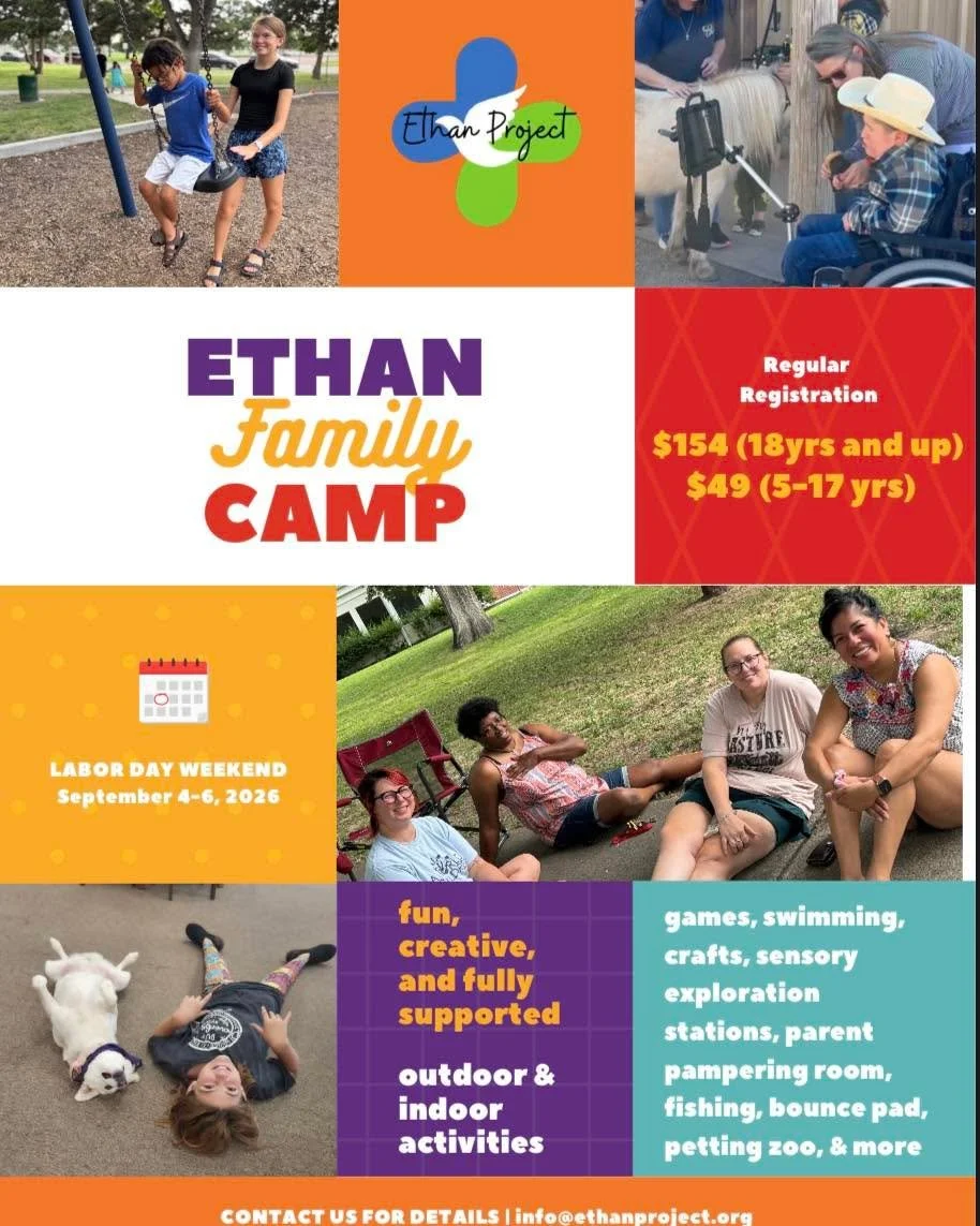 ETHAN Project is going to camp! 🌲💛

We&rsquo;re so excited to launch our first-ever ETHAN Family Camp this Labor Day weekend!  We are partnering with an established family camp for a truly inclusive experience for all ages and abilities.

Our team 