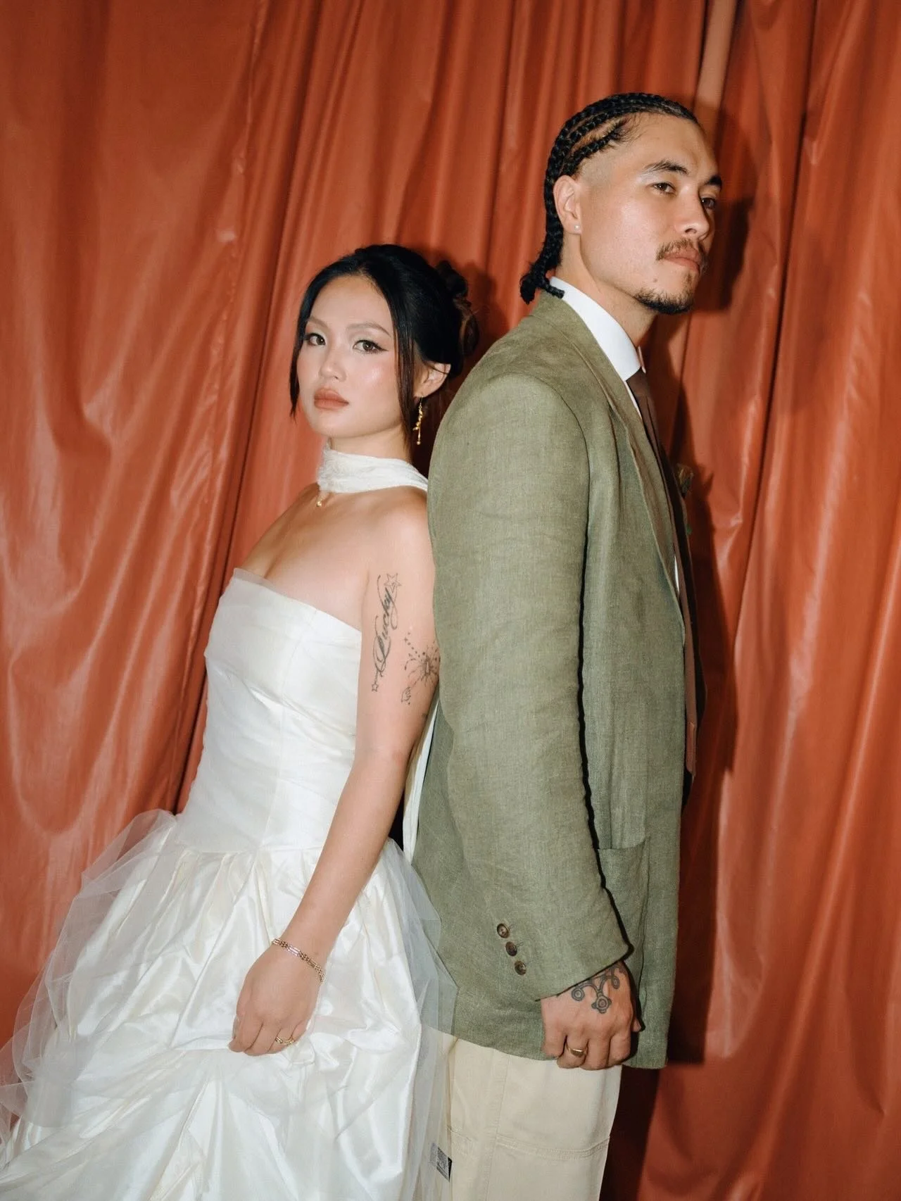 Amongst their closest and dearest, Eleven (@ifindsometime )and Corey (@coreykeepsitraw ) exchanged vows beside the Dolphin Fountain in Fitzroy Gardens. The celebration then moved through the timeless interiors of The Hotel Windsor (@hotel_windsor )fo