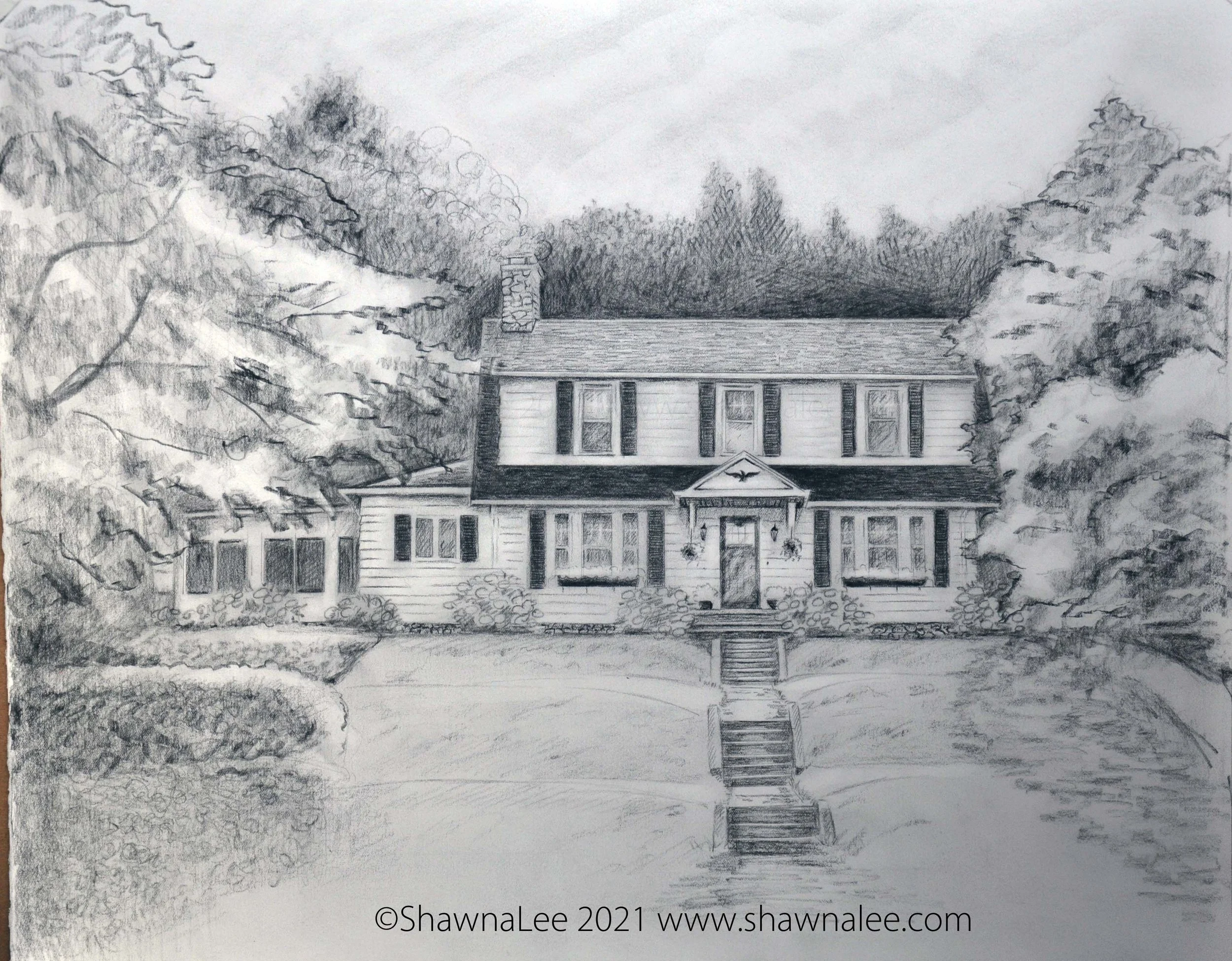 Charcoal under drawing just before Soft Pastel added copyright.jpg