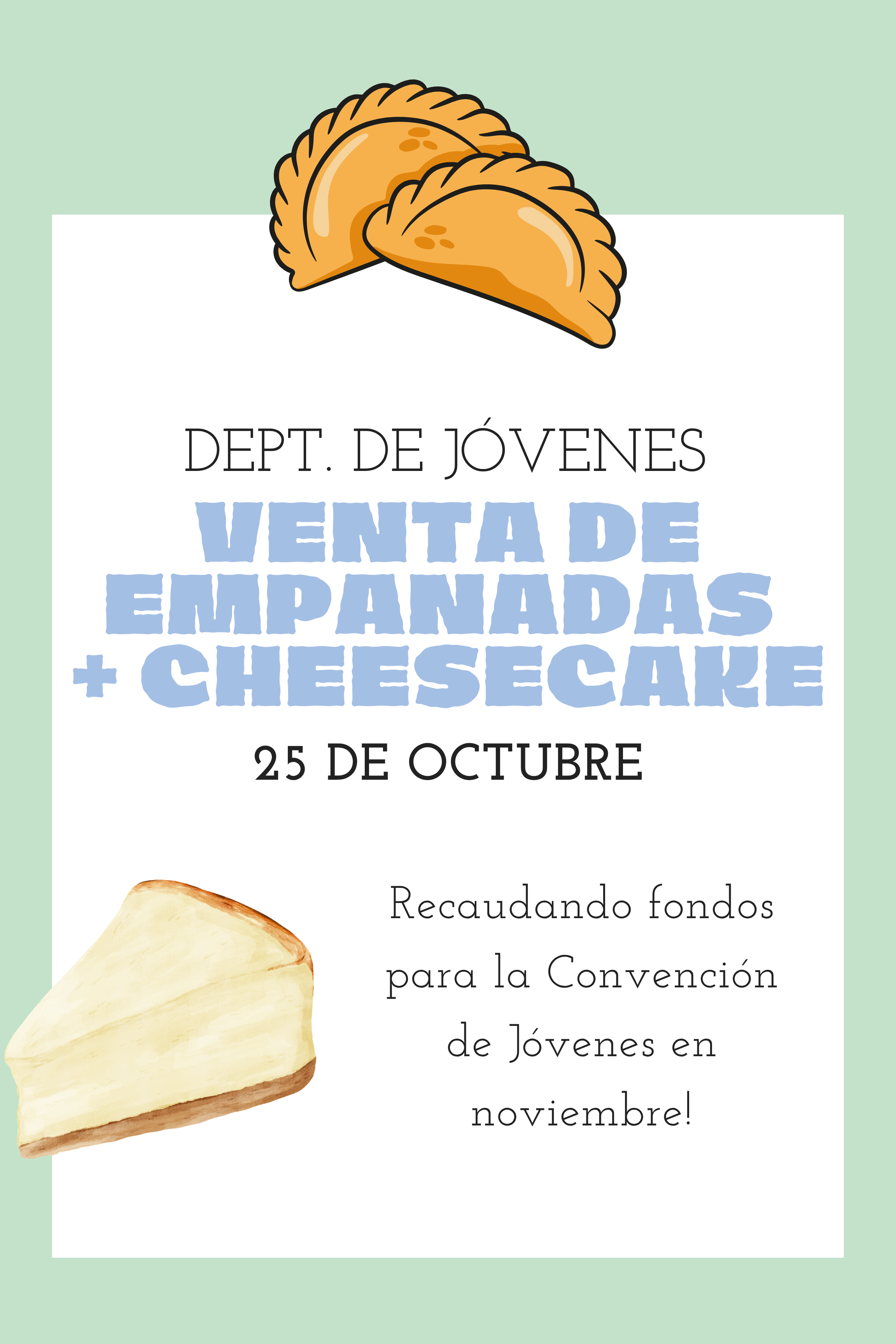 VENTA DE. EMPANADAS Y CHEESECAKE