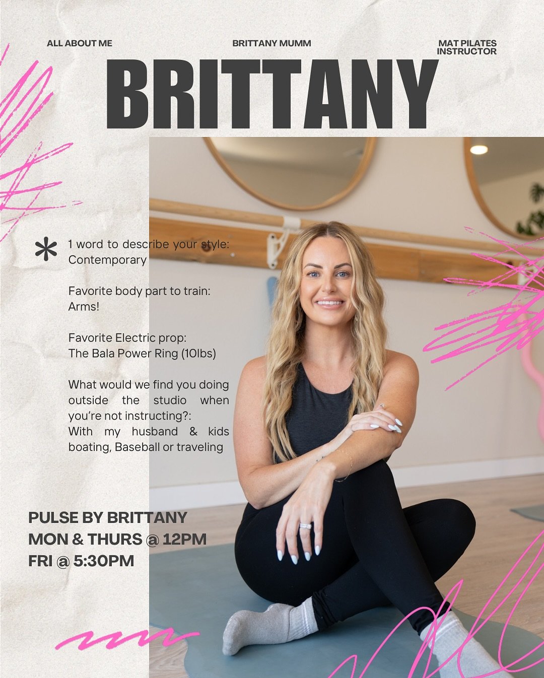 ❤️&zwj;🔥⚡️NEW INSTRUCTOR ALERT! let&rsquo;s meet the Ladies!

〰️BRITTANY: Our PULSE Princess- cute but don&rsquo;t be fooled, she offers a quick flow &amp; loves some spicy small micro-movements! (The burrrrn is SO good, yes please!) 🌶️ 

〰️MONTANA