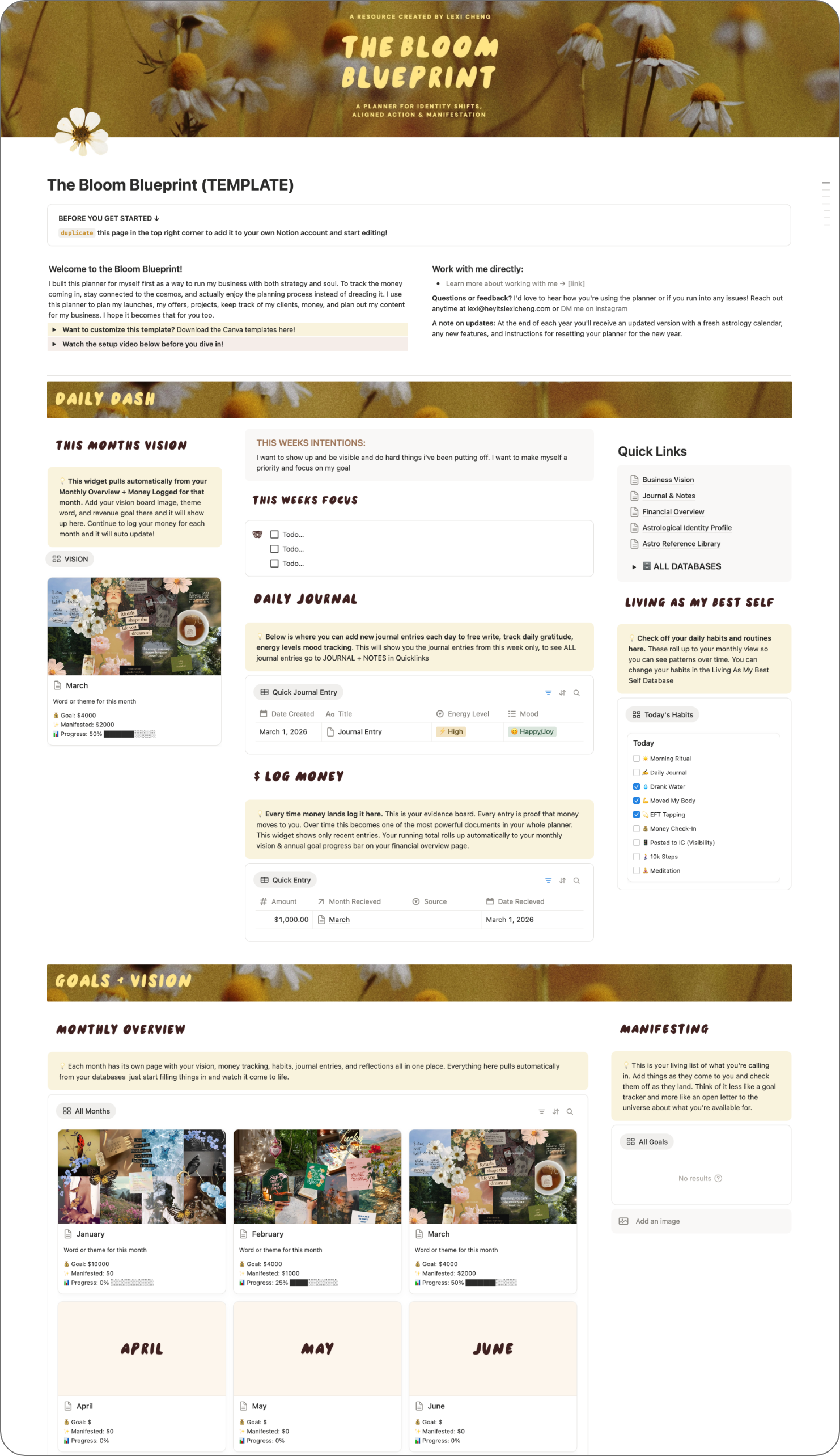 notion template for creative entrepreneurs