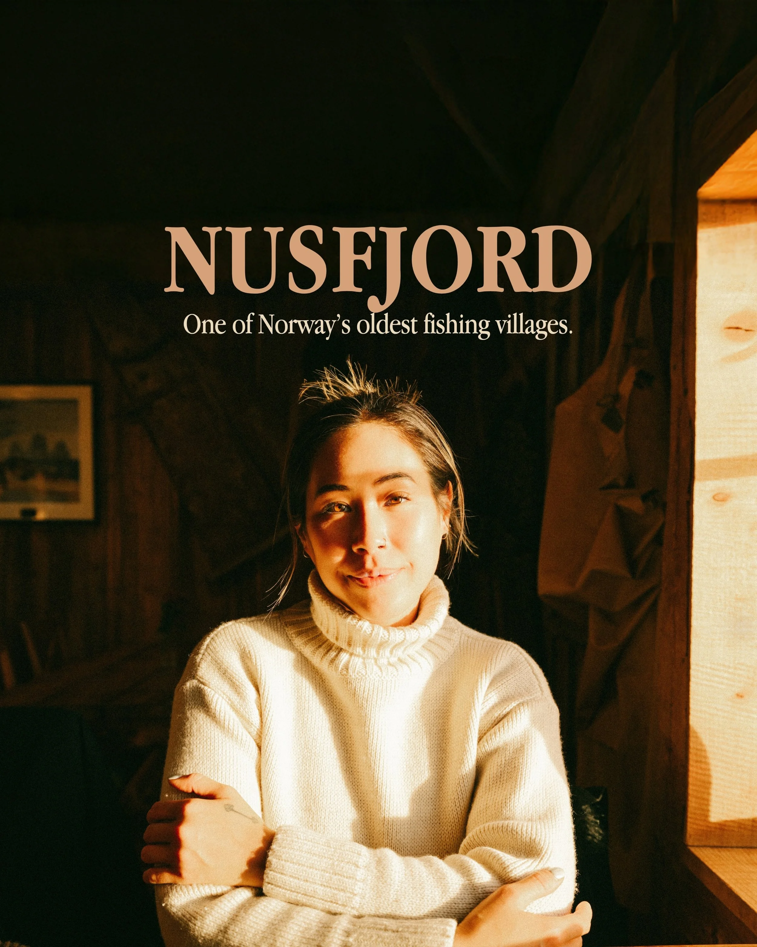 When I think about Nusfjord, I mostly remember how it felt being there.

Quiet mornings. Lots of laughter in our little cabin. A cabin that somehow felt like sleeping in a boat. Tobogganing down little snowy slopes. Walking up hills and realising jus