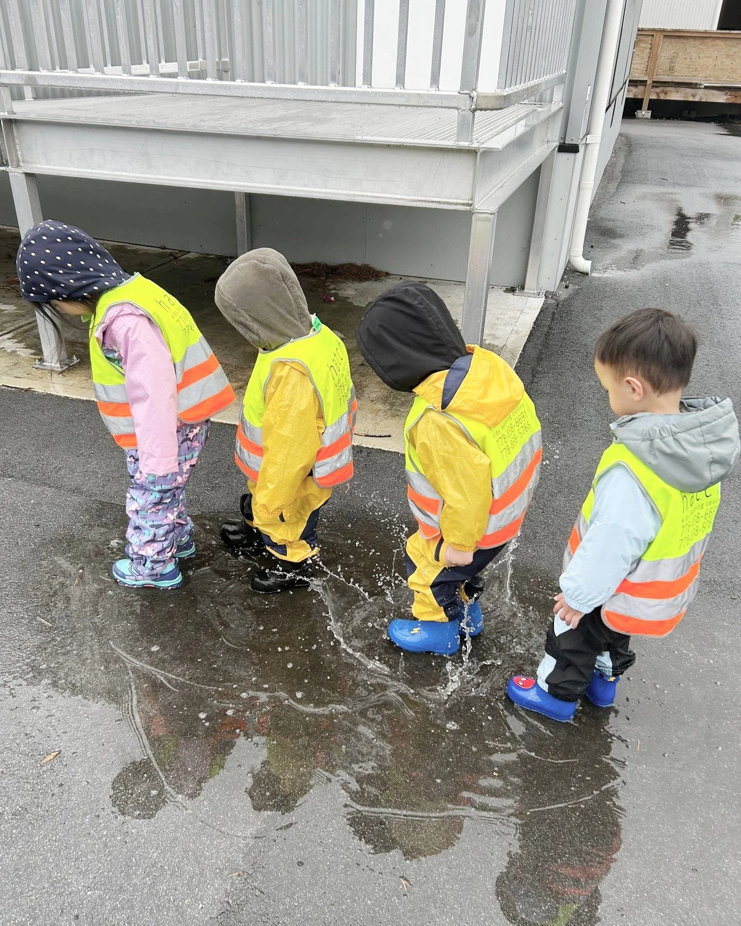 A little rain just means more puddles to jump in! We&rsquo;re learning that every day is a good day for play, rain or shine.