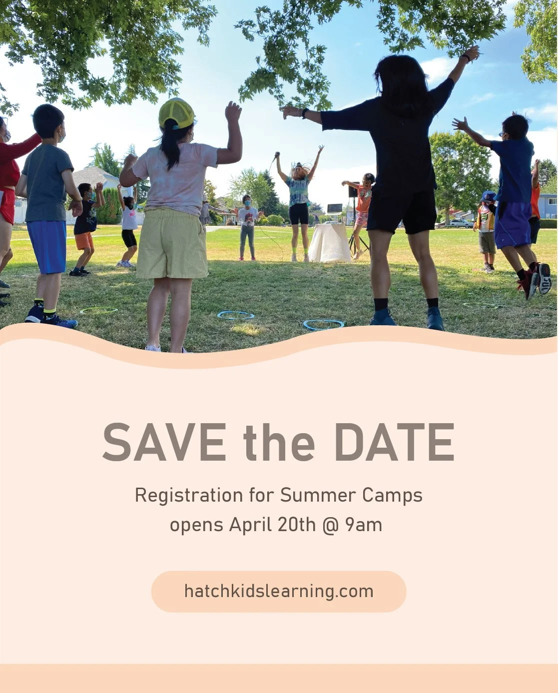 Summer Camp registration updates:

- April 17: Priority registration for current families closes
- April 20: Summer Camp registration opens to the public at 9am

Be sure to mark your calendars so you don&rsquo;t miss your chance to register! ☀️