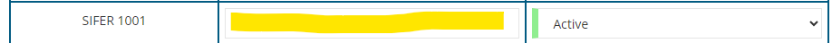 Sifer credential number window