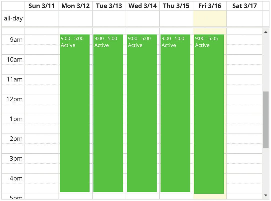 image of the inception calendar for time periods