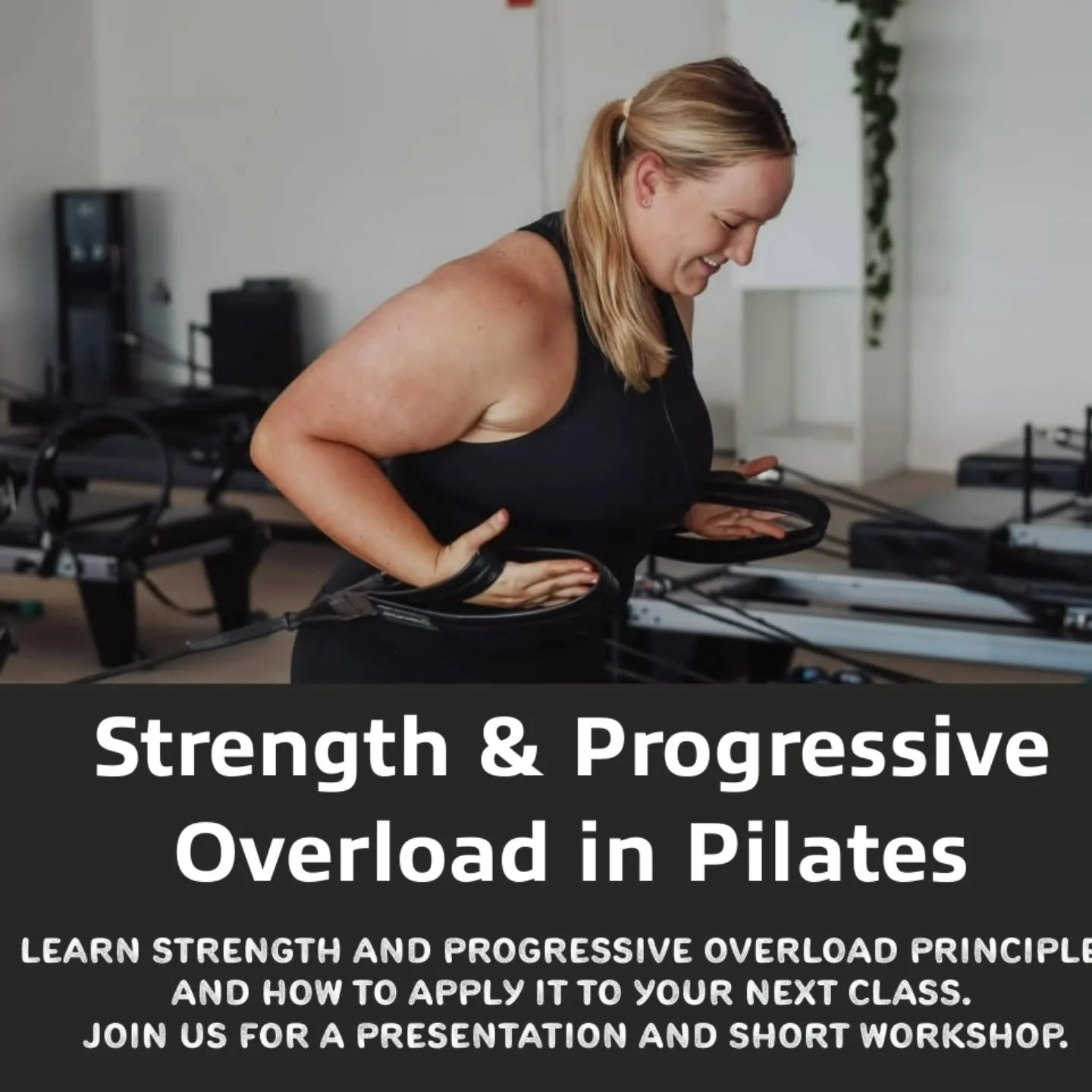 Did you miss out on the last client workshop? 😢 Here's your chance to attend! 🎉
Join us for an exclusive educational workshop on Strength & Progressive Overload in Pilates and learn how to apply it to your next workout!
Led by our Head Traine
