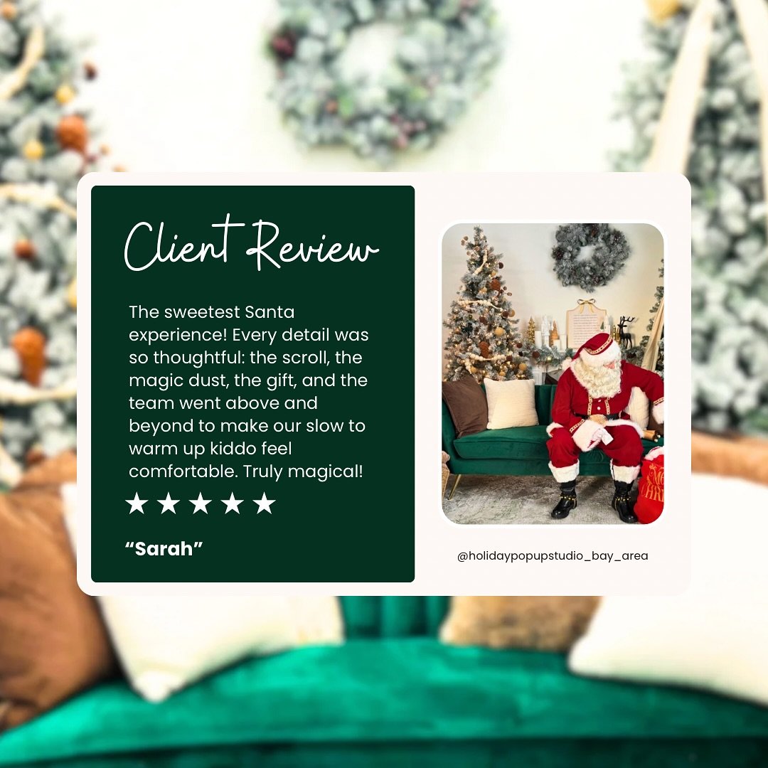 We started this studio to make room for moments of pure magic &mdash; and your feedback reminds us why we do what we do.
 This year&rsquo;s Santa Experience was full of joy: kids gasping at seeing their names on the Nice List, clutching their magic d