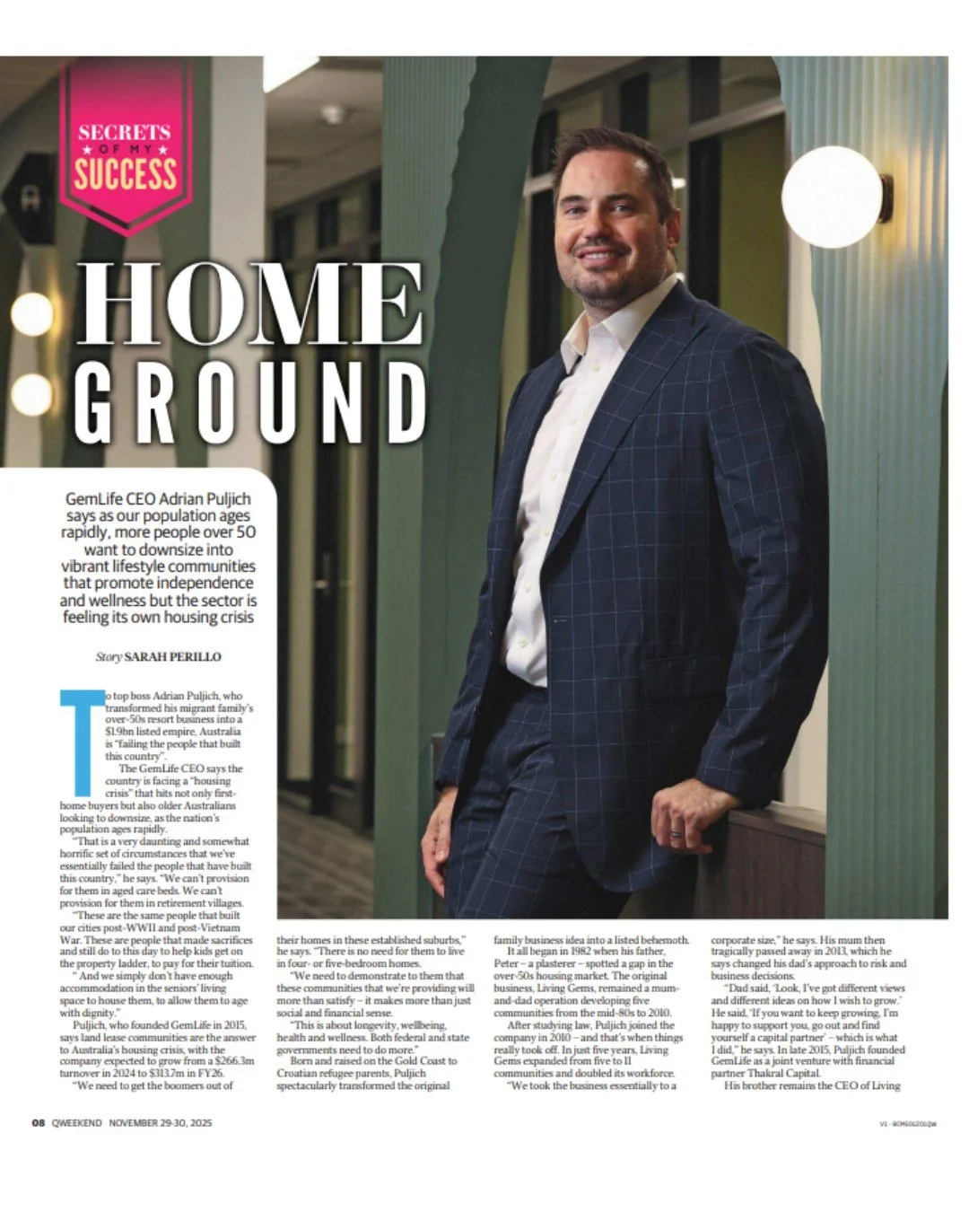 The @gemlife_resorts story is an incredible one. From family business, to a $1.9 billion listed empire.

And, at its heart, the desire to provide quality housing in vibrant lifestyle communities for Australia's ageing population &mdash; the people wh