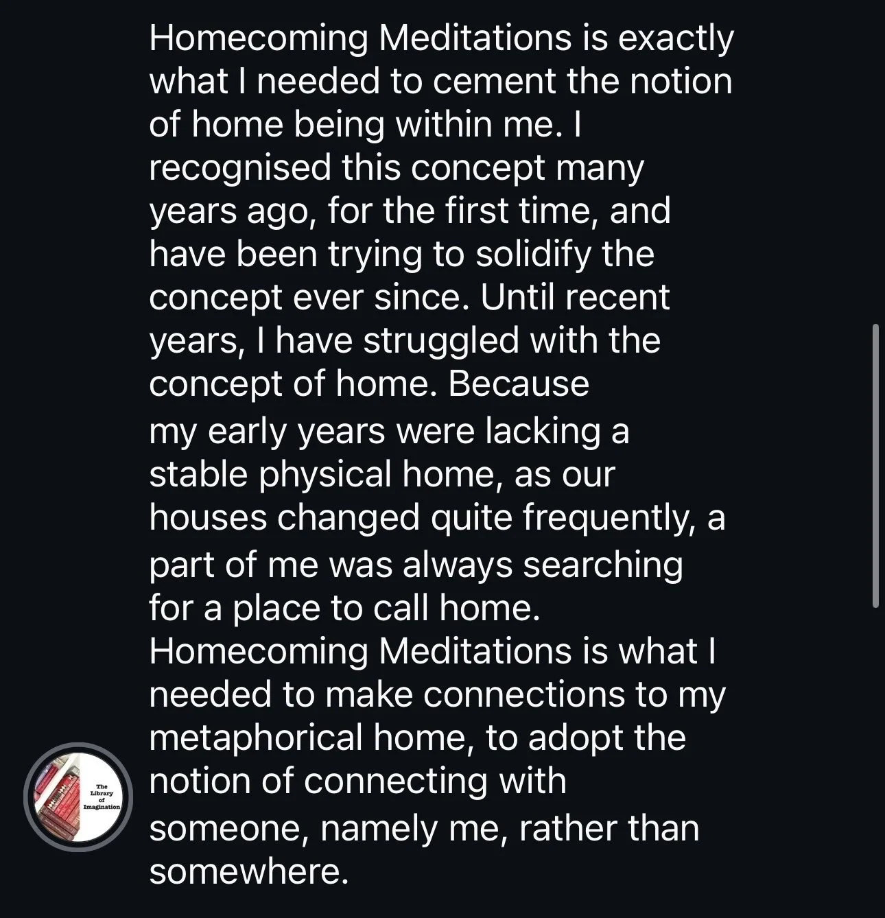 Cement the notion of home within