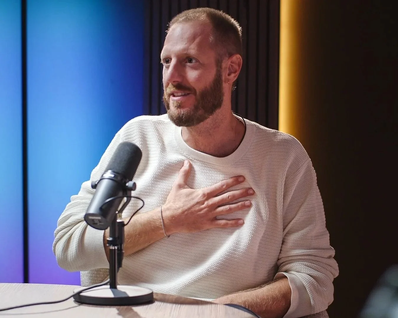 An expert recording in the Firestarters Studio.
