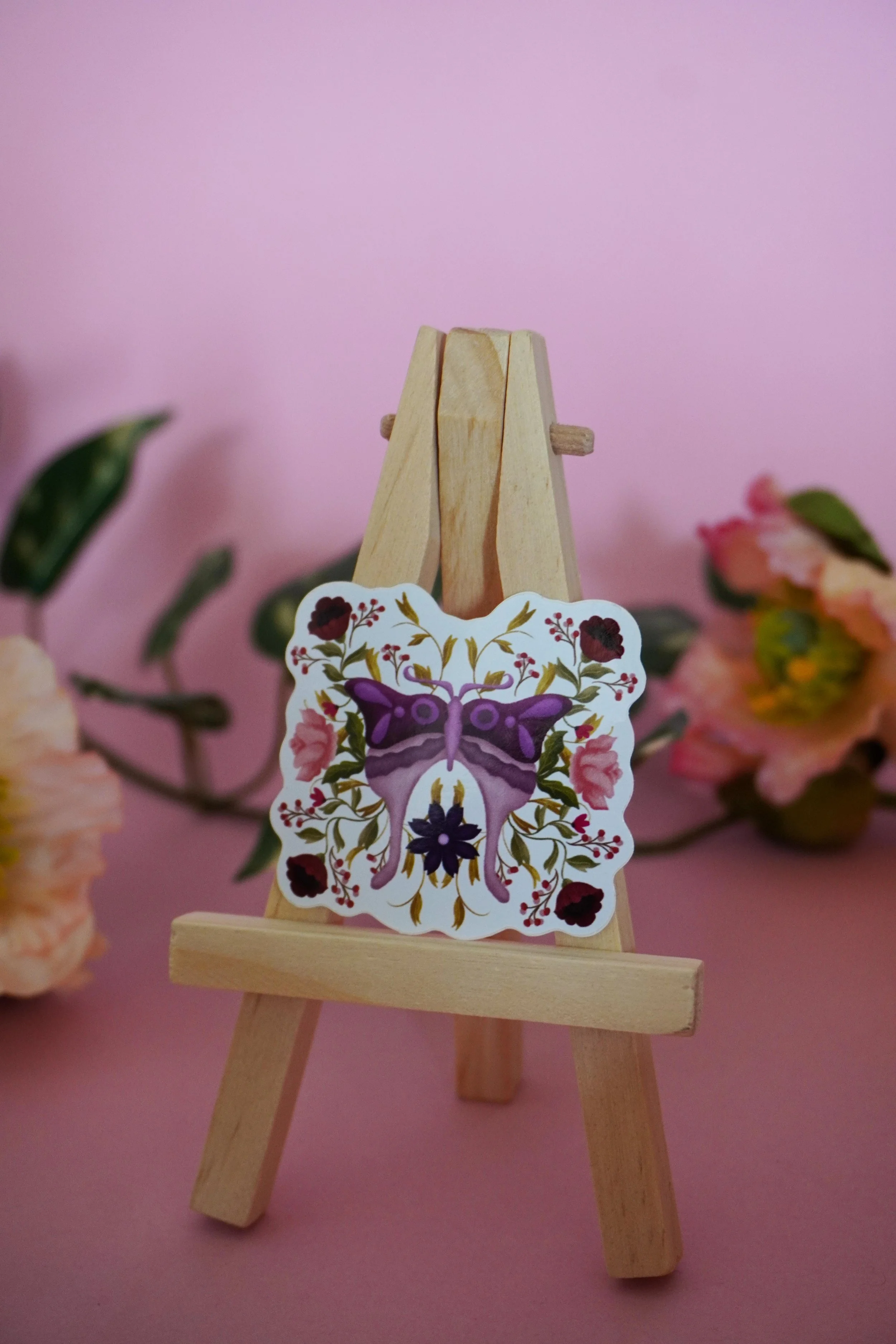 Purple Moth Sticker