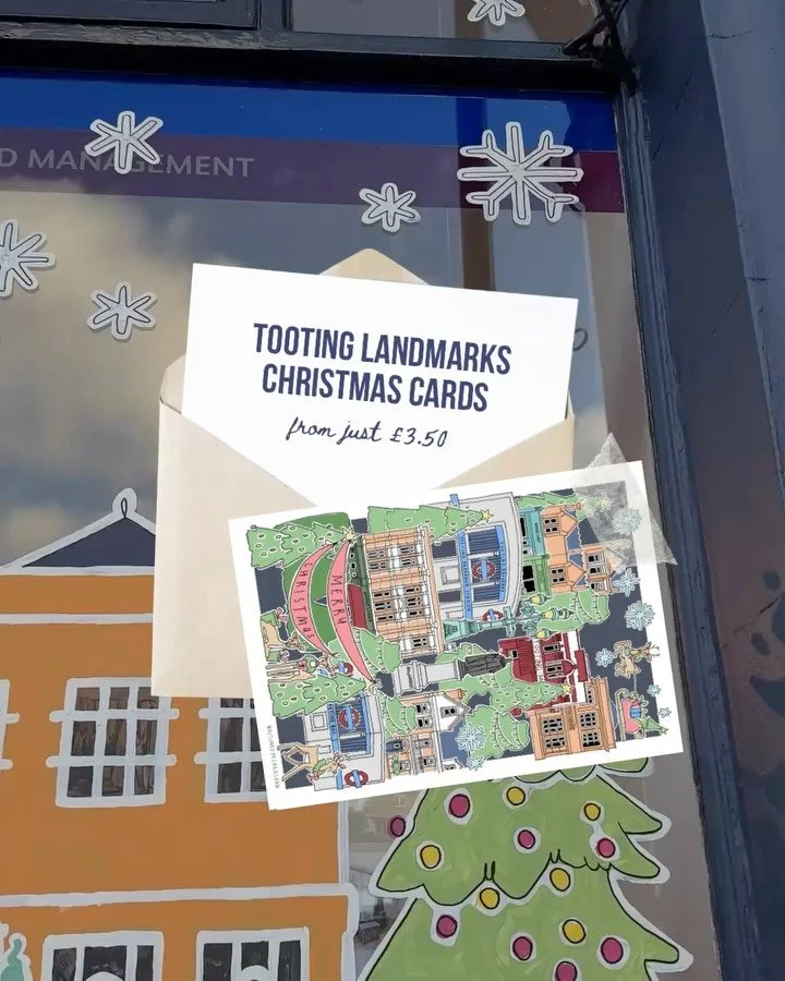 The perfect Christmas cards to send from Tooting! I am delighted to announce that these Christmas cards - created as part of my Christmas collaboration with Winkworth - will be available to buy via my Etsy shop ✨🎄Link in my bio 🎄