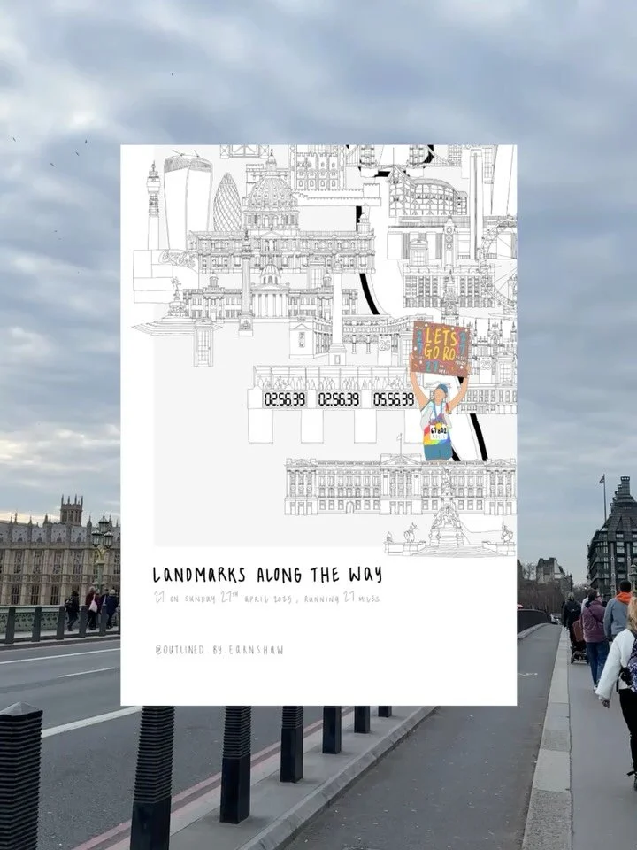 Well done to everyone that ran the Marathon in London today! You&rsquo;re incredible!!!

Turn your amazing achievement into a timeless and personalised piece of art

The process - 

* Get in touch - drop me a DM, and email, order online, anything
* O