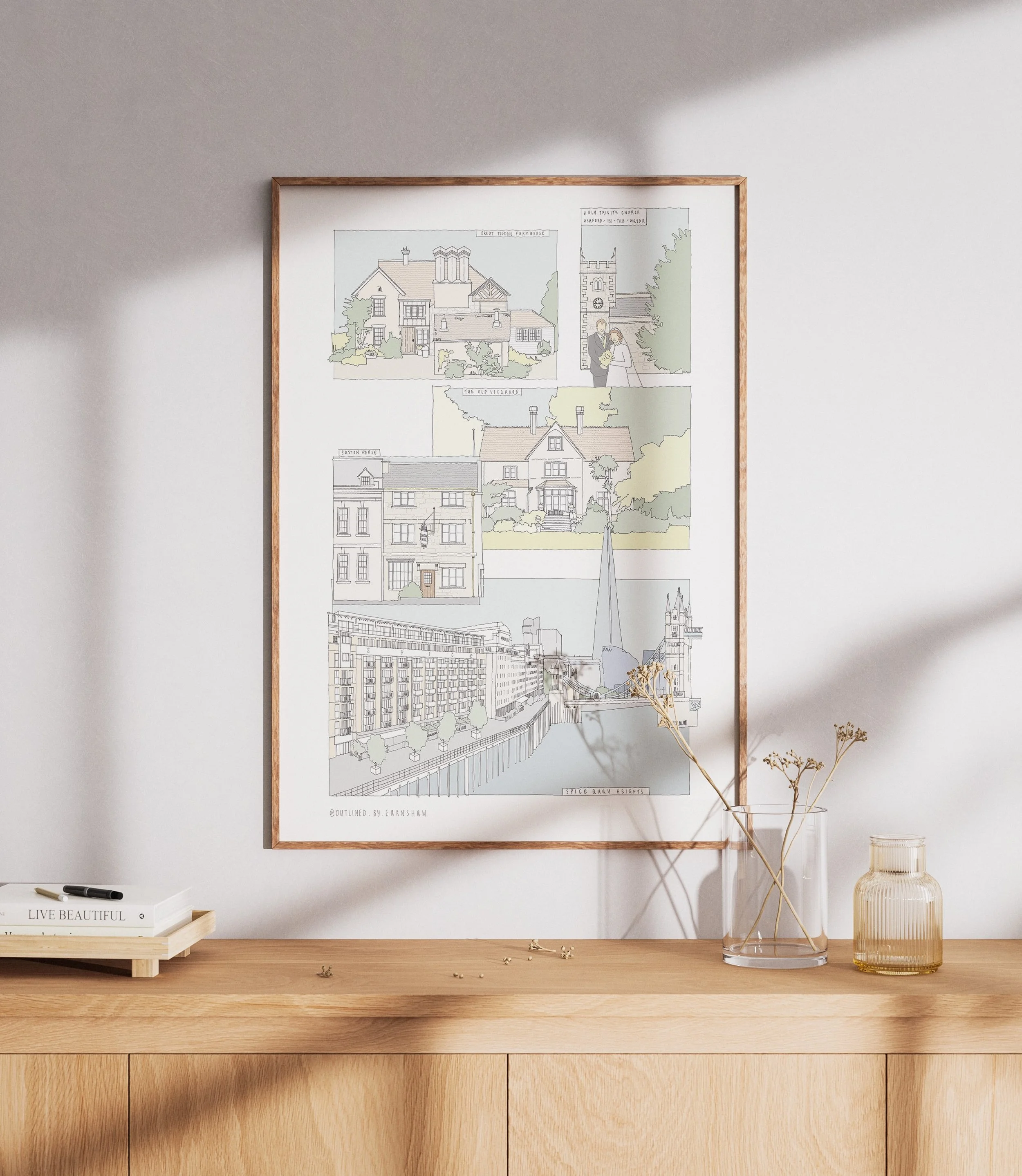 Before the pub series, commissions were the heart of what I did - and they still are. 

This one was inspired by this brief - &ldquo;It&rsquo;s a birthday present for my mum and I want to try and include all our family. We all live in different place