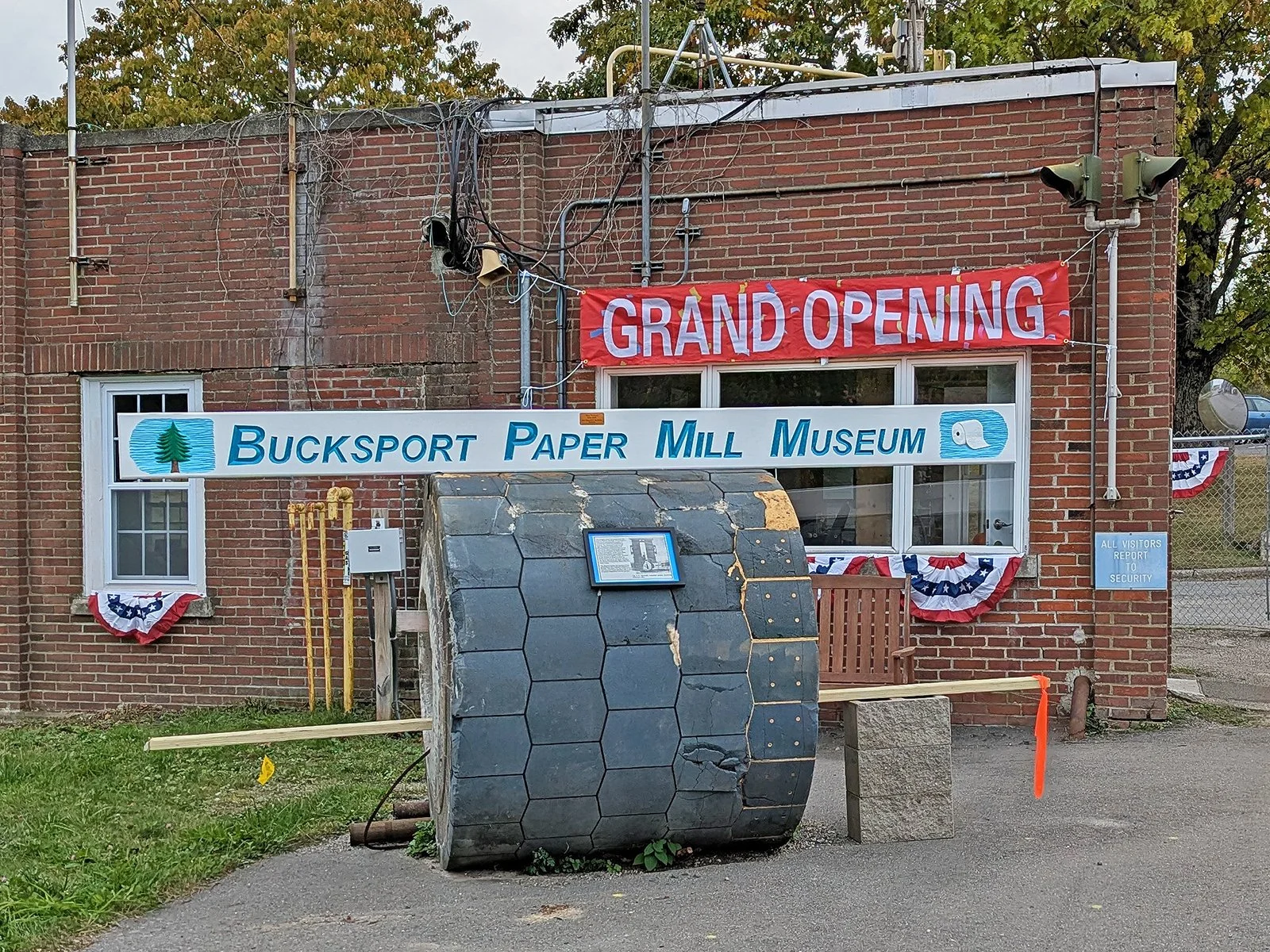 The former paper mill guardshack building that will serve as the Bucksport paper mill museum.