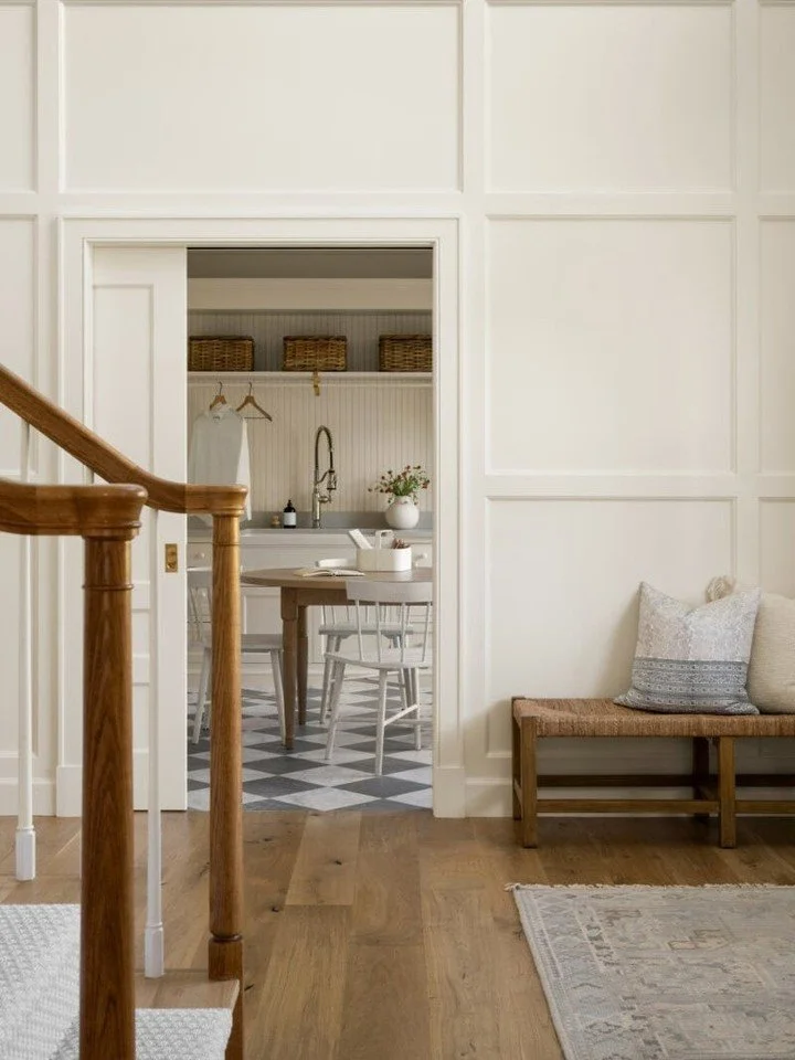 A laundry space designed to feel calm, clean, and beautifully efficient. Classic beadboard, inset drawers, and timeless hardware come together for a look that feels as functional as it is elegant.

If your laundry room looked like this, would you act