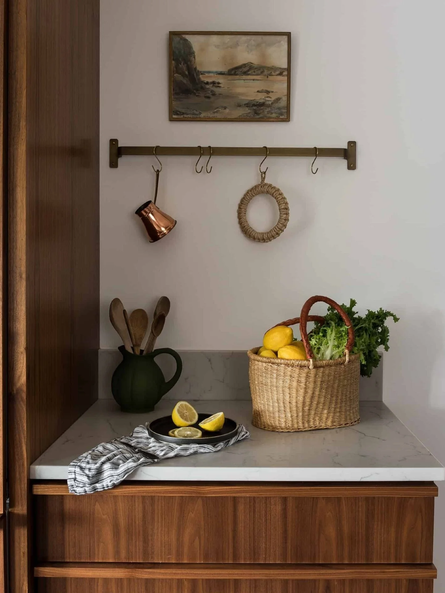 Walnut cabinetry tells a quiet story, every grain pattern is unique, every finish intentional. When millwork celebrates natural material instead of covering it, the space feels alive.

✨ Would you choose walnut or white oak for your home?
Follow @hes