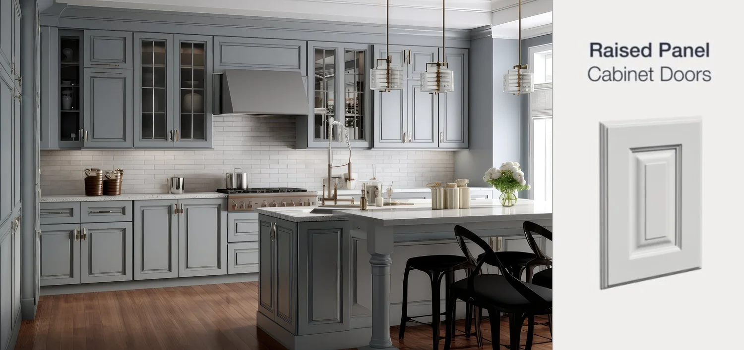 Raised panel cabinet style kitchen by Hester Family Millwork