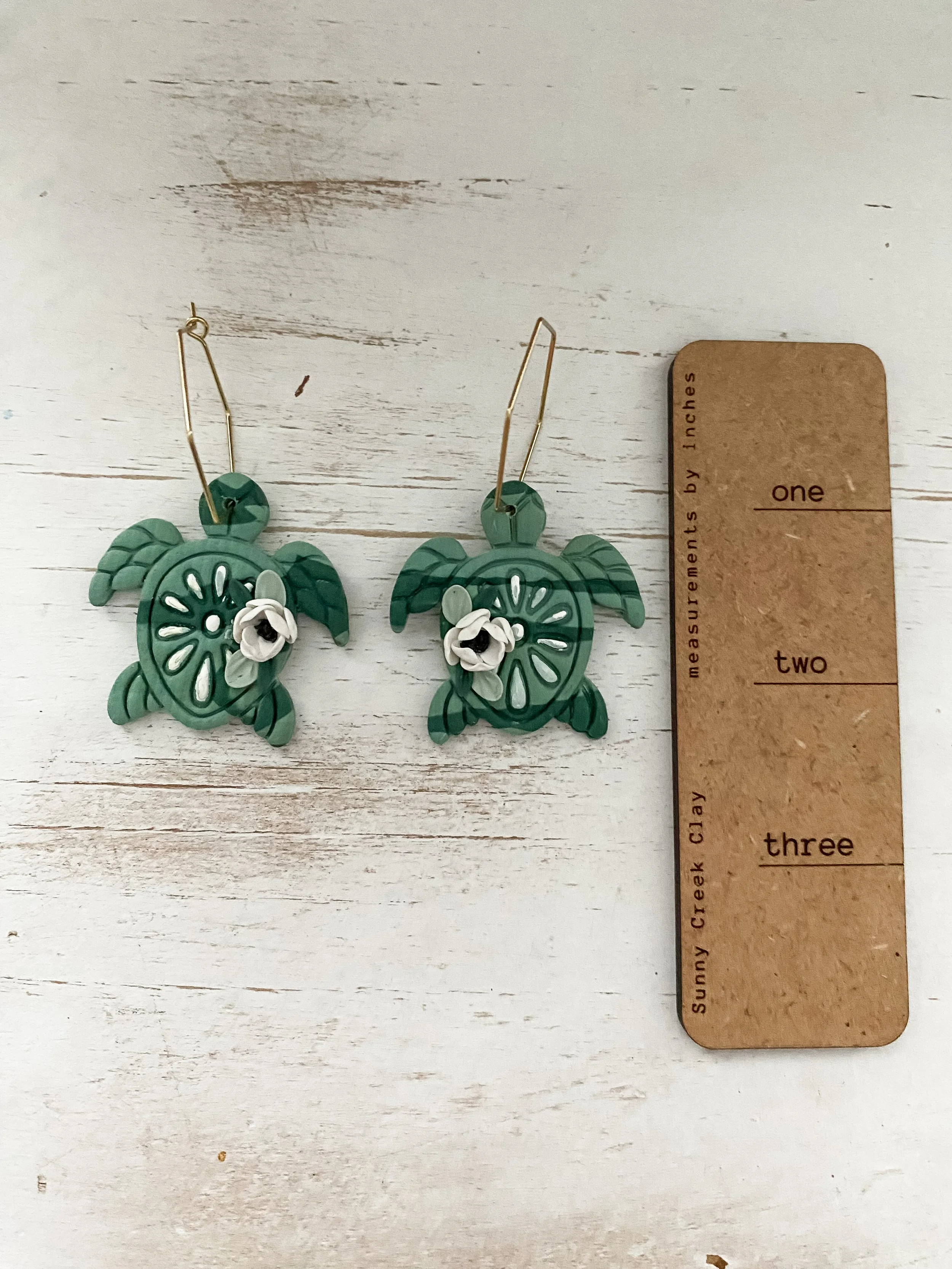summer tropical coastal handmade clay earrings