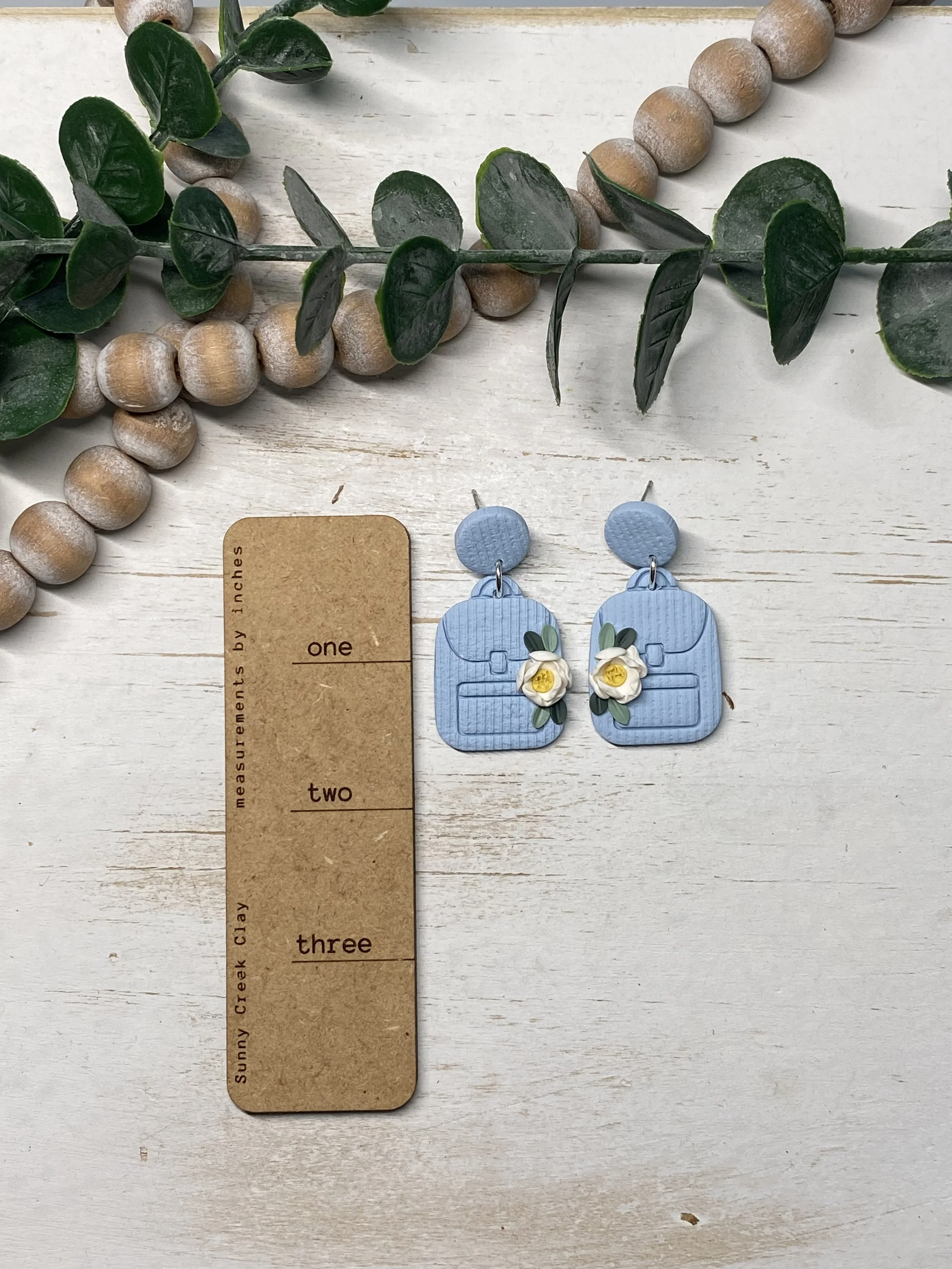 back to school teacher polymer clay earrings