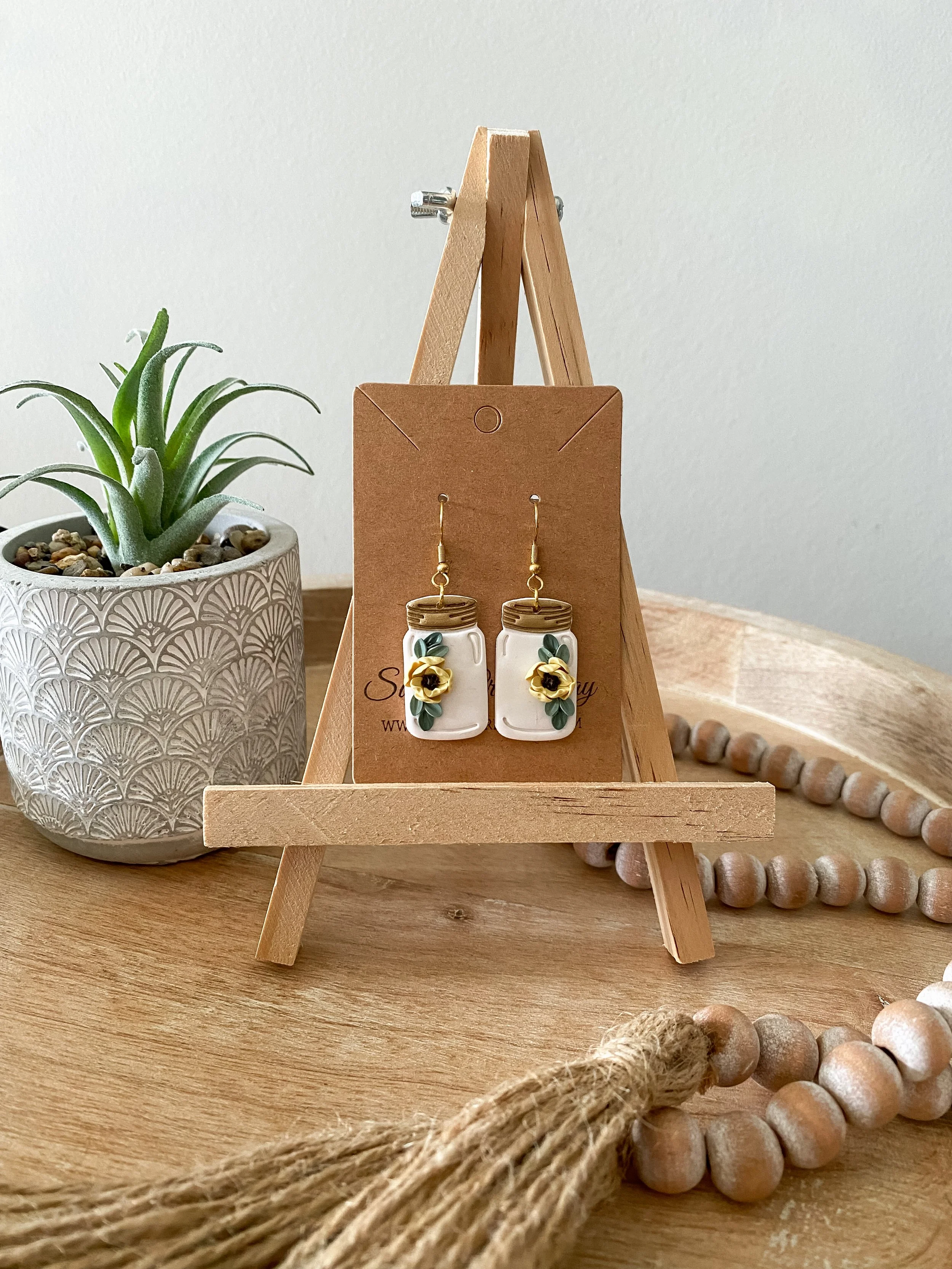 Sunny Blossom Mason Jar Earrings
