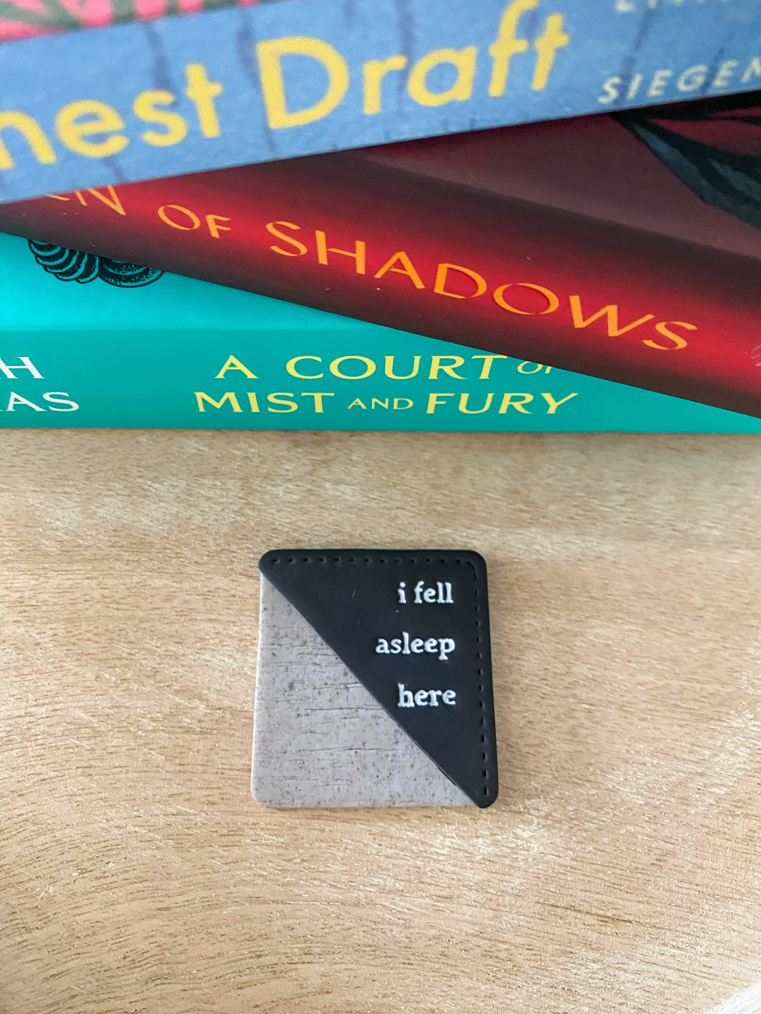 Handmade polymer clay corner bookmarks for book lovers. Unique, bookish reading accessories crafted by Sunny Creek Clay. Perfect gifts for avid readers and teachers.