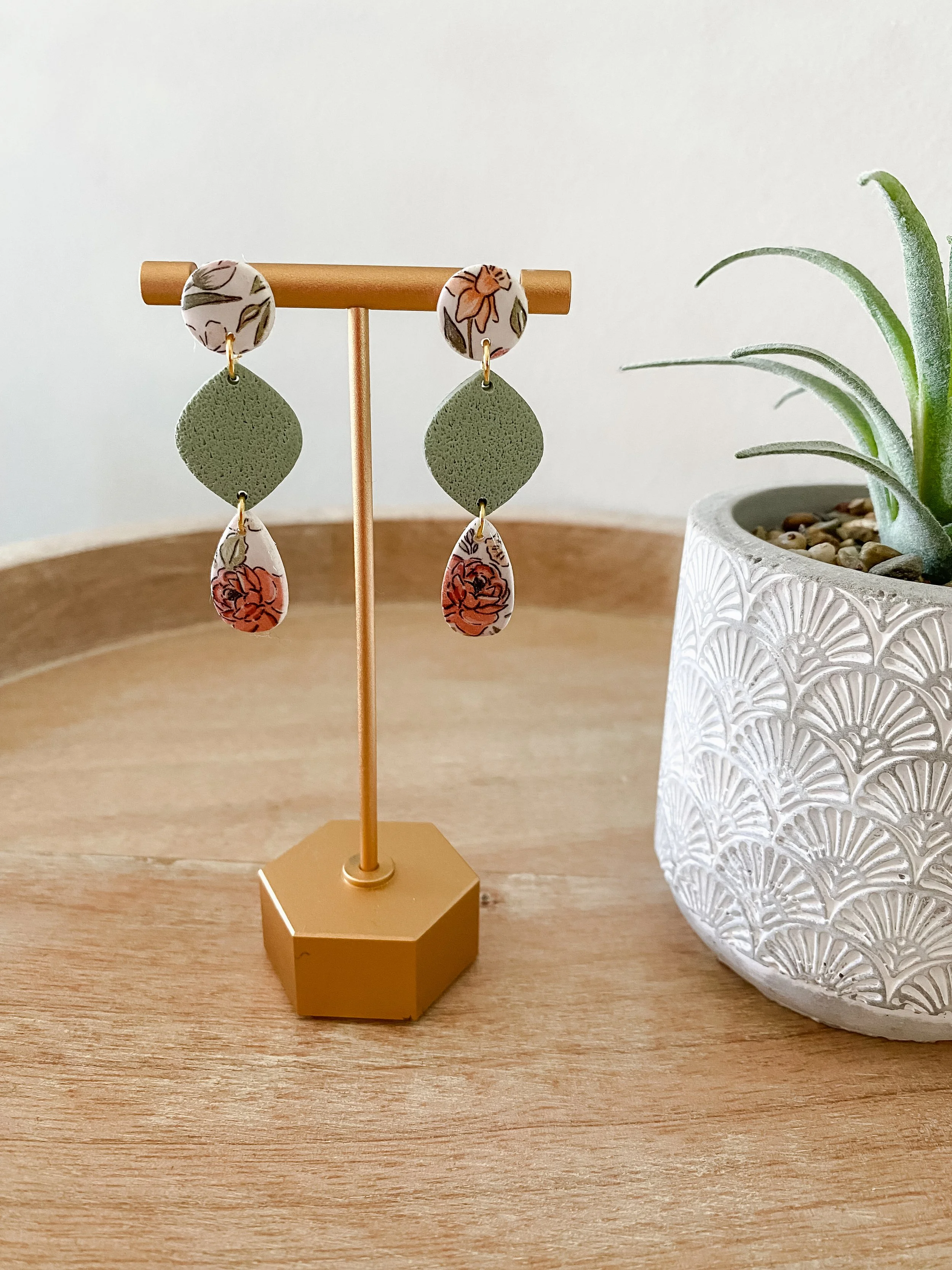 handmade polymer clay earrings