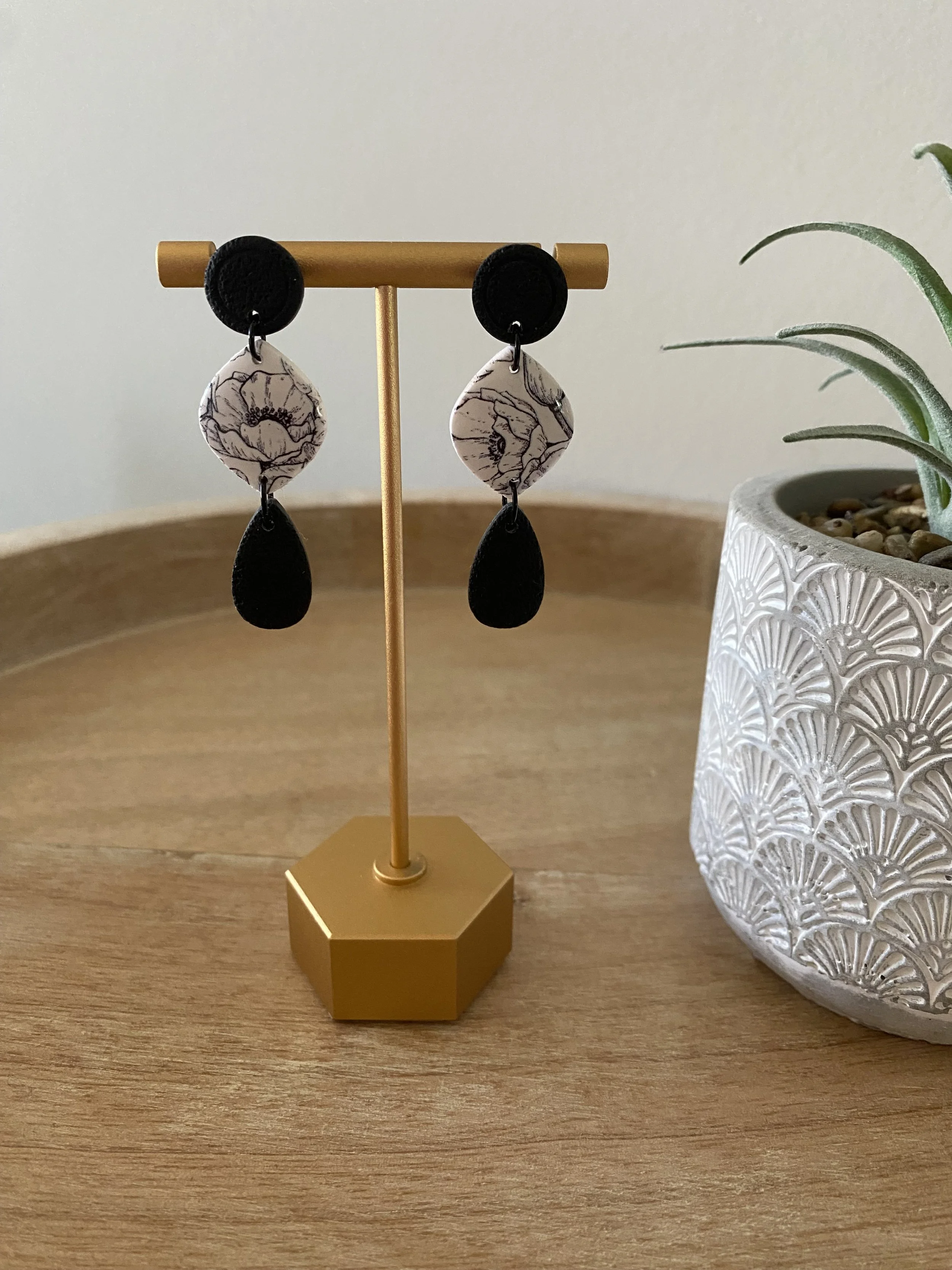 handmade polymer clay earrings