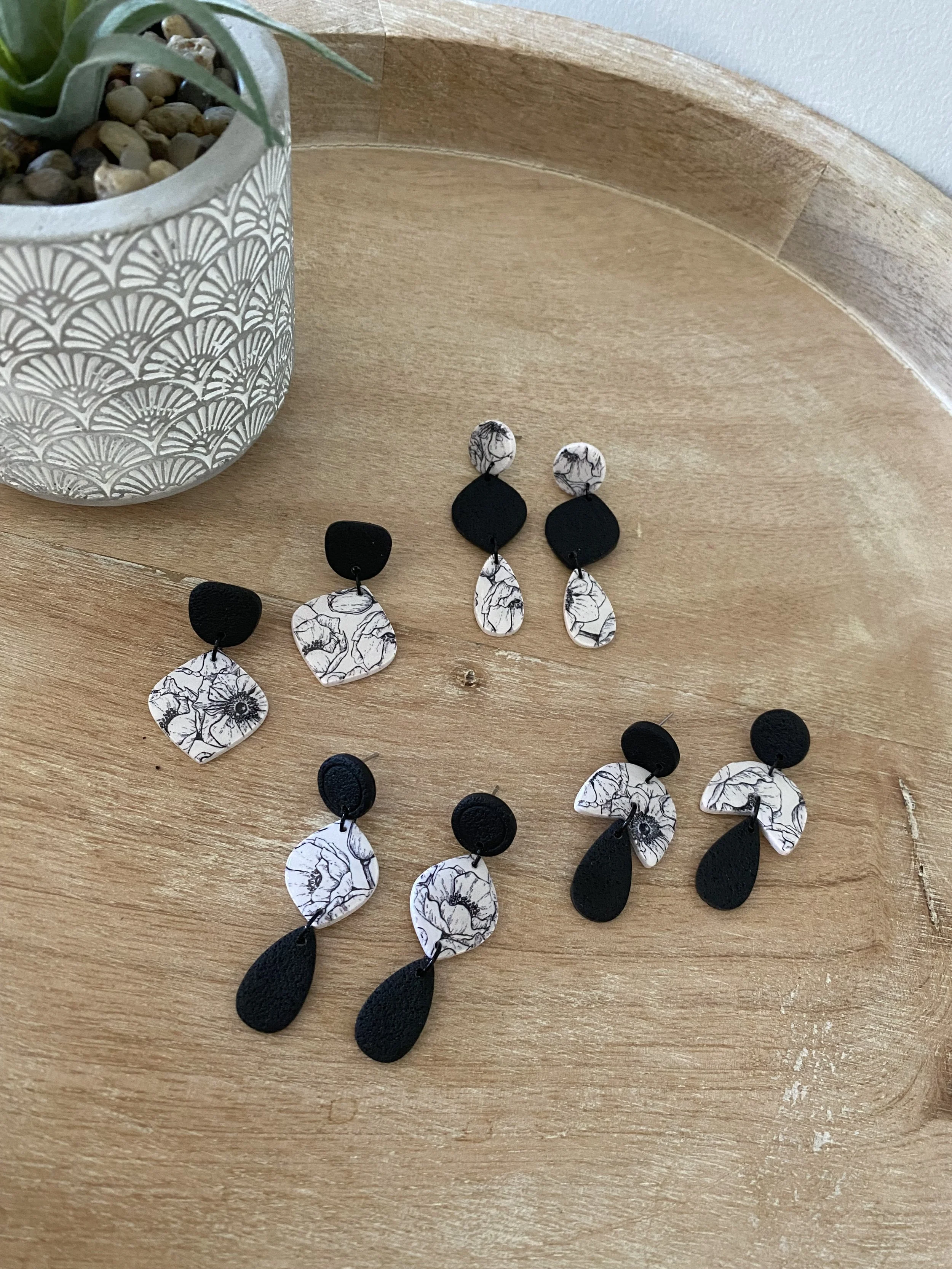 handmade polymer clay earrings