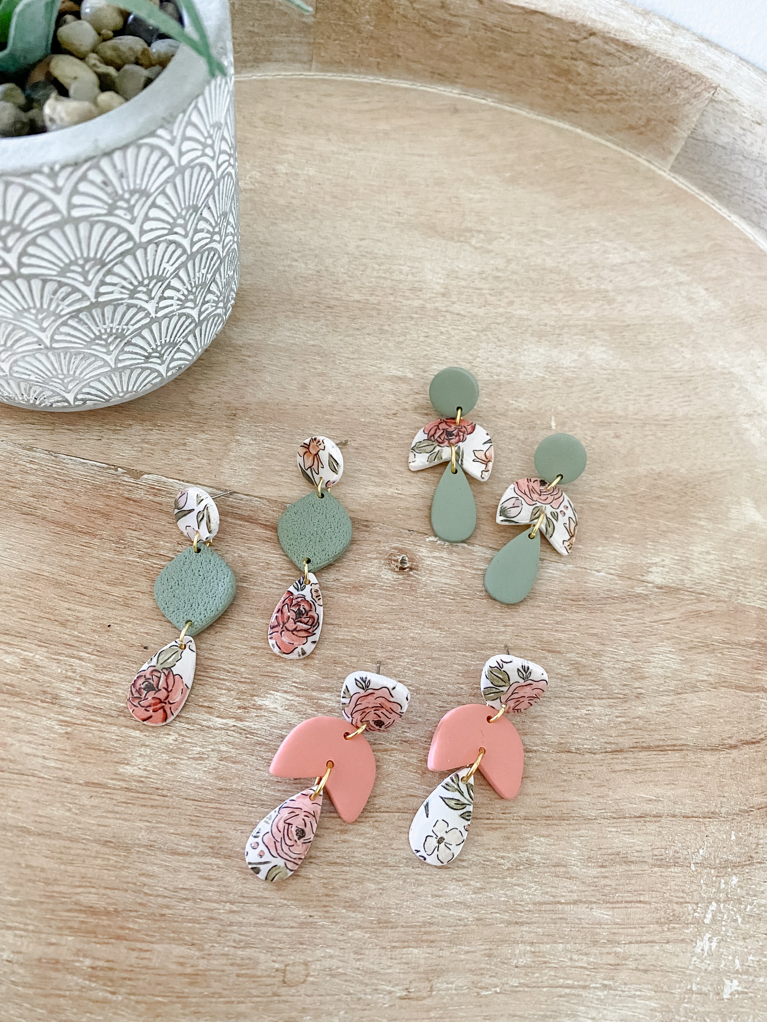 handmade polymer clay earrings