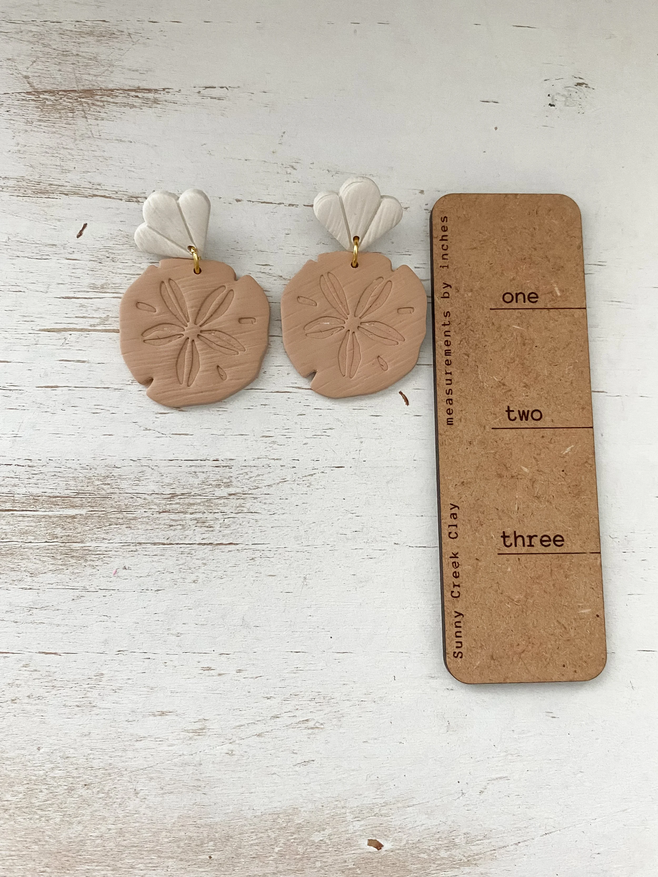 summer tropical coastal handmade clay earrings