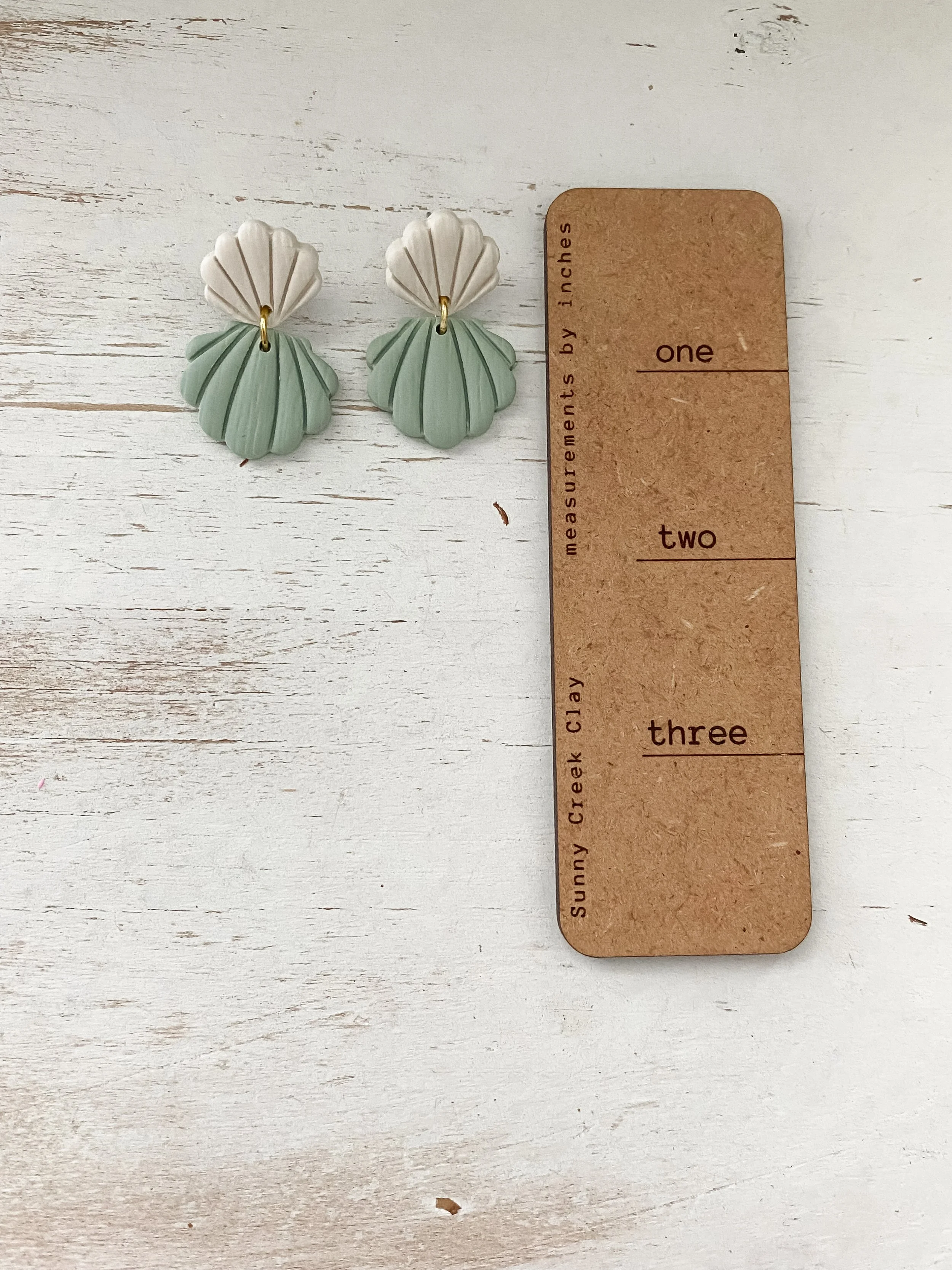 summer tropical coastal handmade clay earrings
