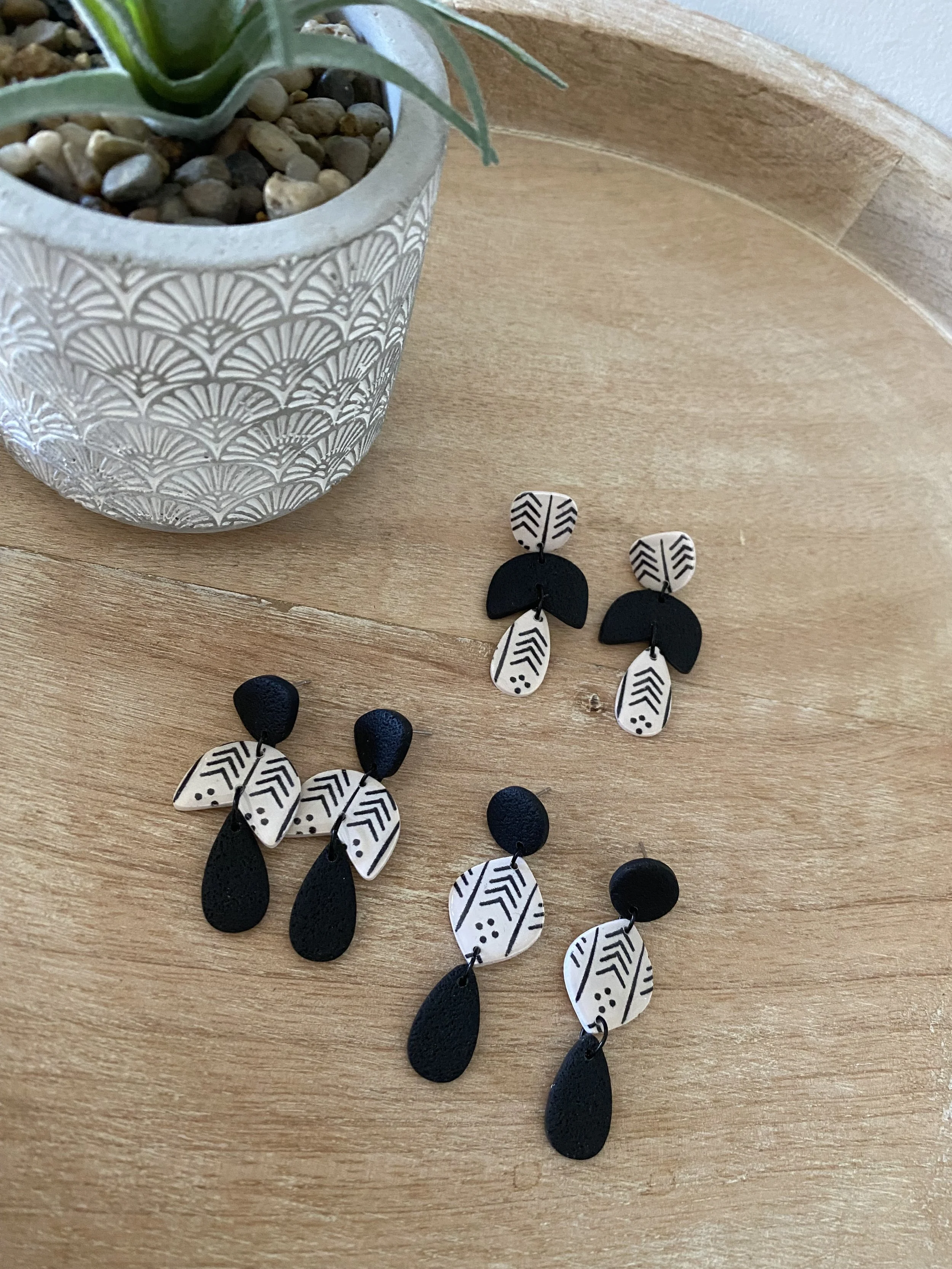 handmade polymer clay earrings