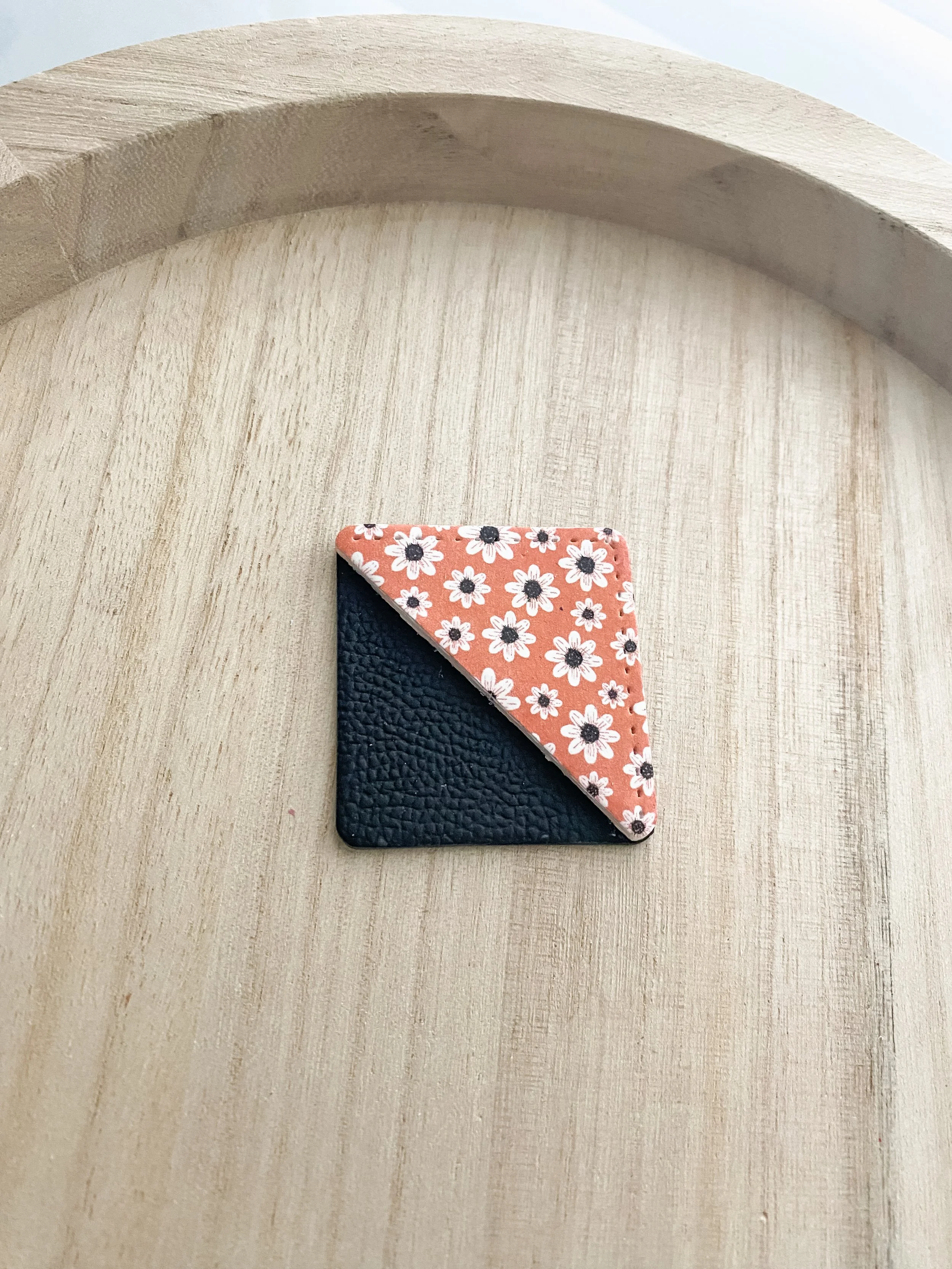 Handmade corner bookmark polymer clay