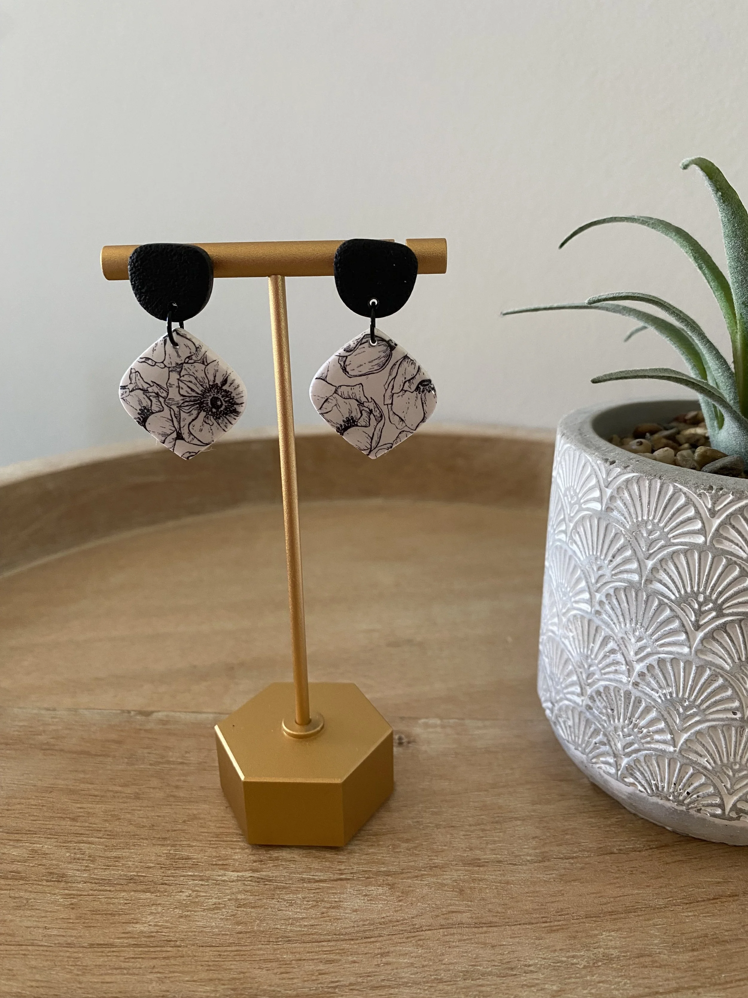 handmade polymer clay earrings